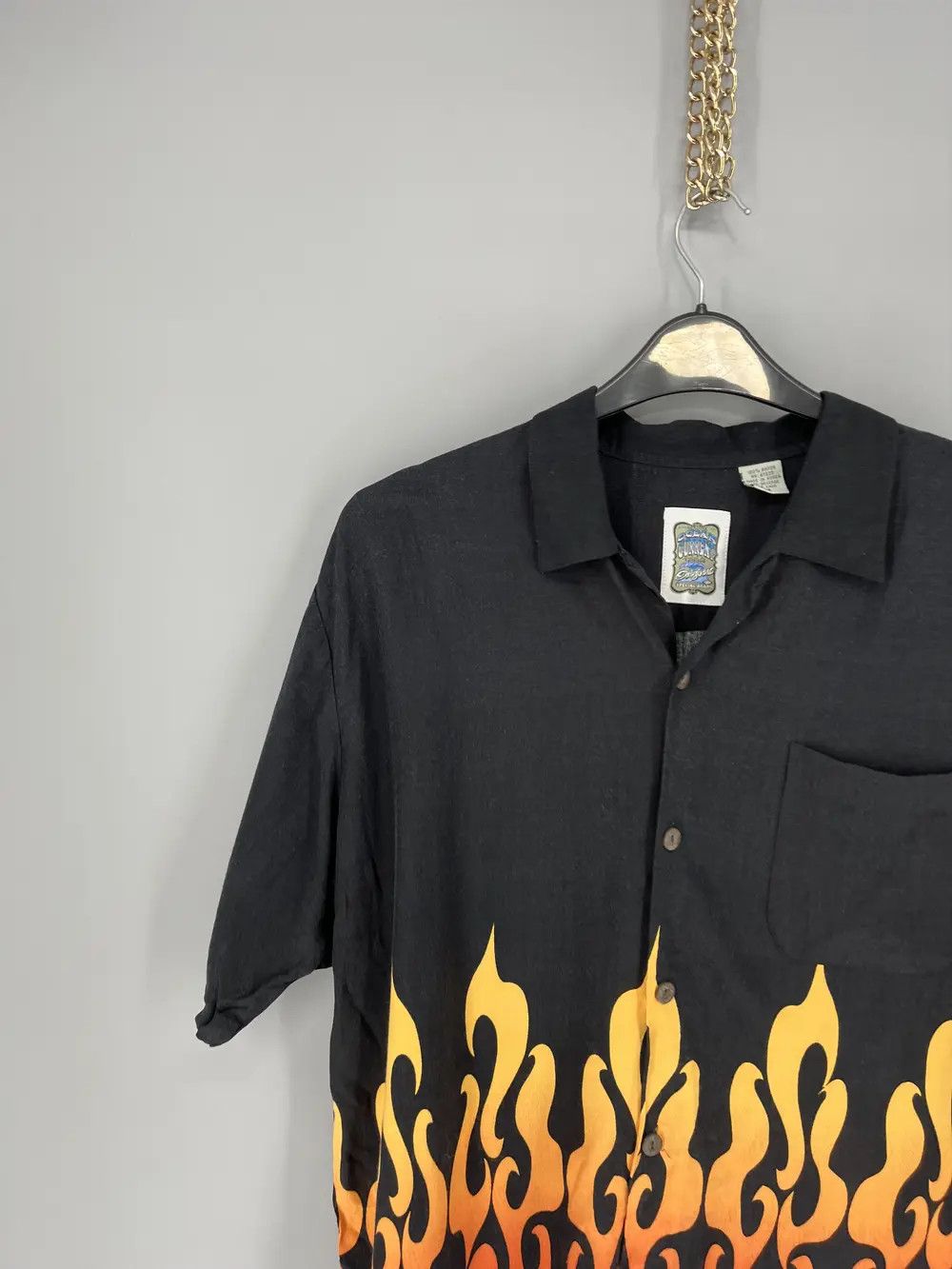 Vintage Vintage Hawaiian Red Flames Crazy Japanese Shirt Guy Fieri Size US M / EU 48-50 / 2 - 4 Thumbnail