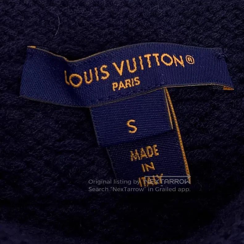 Louis Vuitton Louis Vuitton 24 Dark Blue Badge Sheep Wool Crew Neck Shor Size S / US 4 / IT 40 - 7 Thumbnail