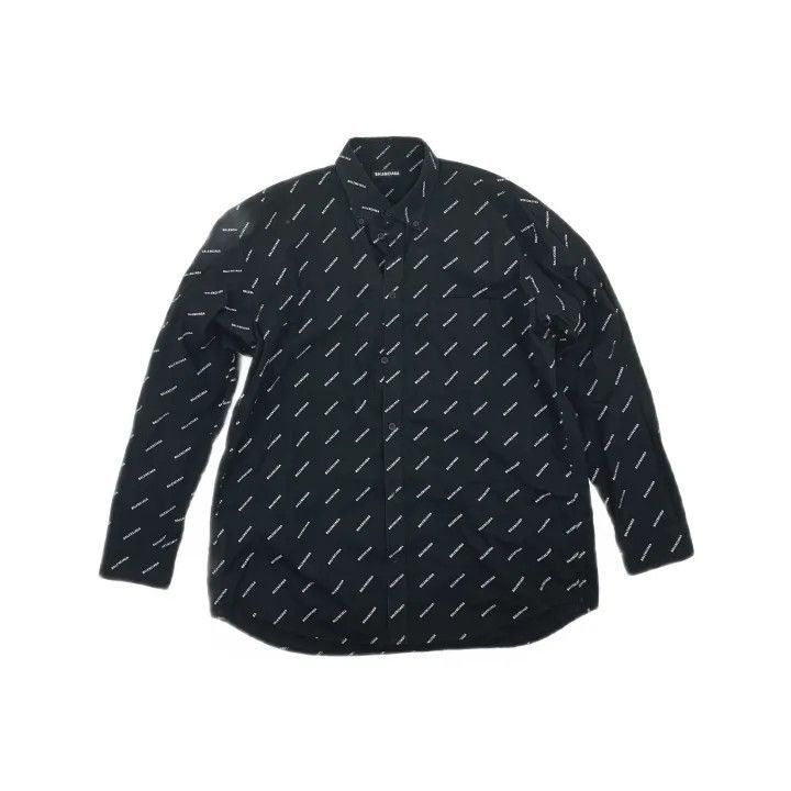 Balenciaga Balenciaga Balenciaga Logo Print Casual Long Sleeve Shirt Size US M / EU 48-50 / 2 - 2 Thumbnail