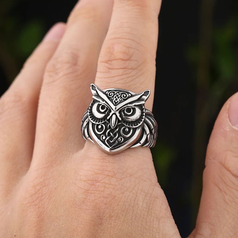 Japanese Brand × Jewelry × Vintage Owl Head Ring Size ONE SIZE - 6 Thumbnail