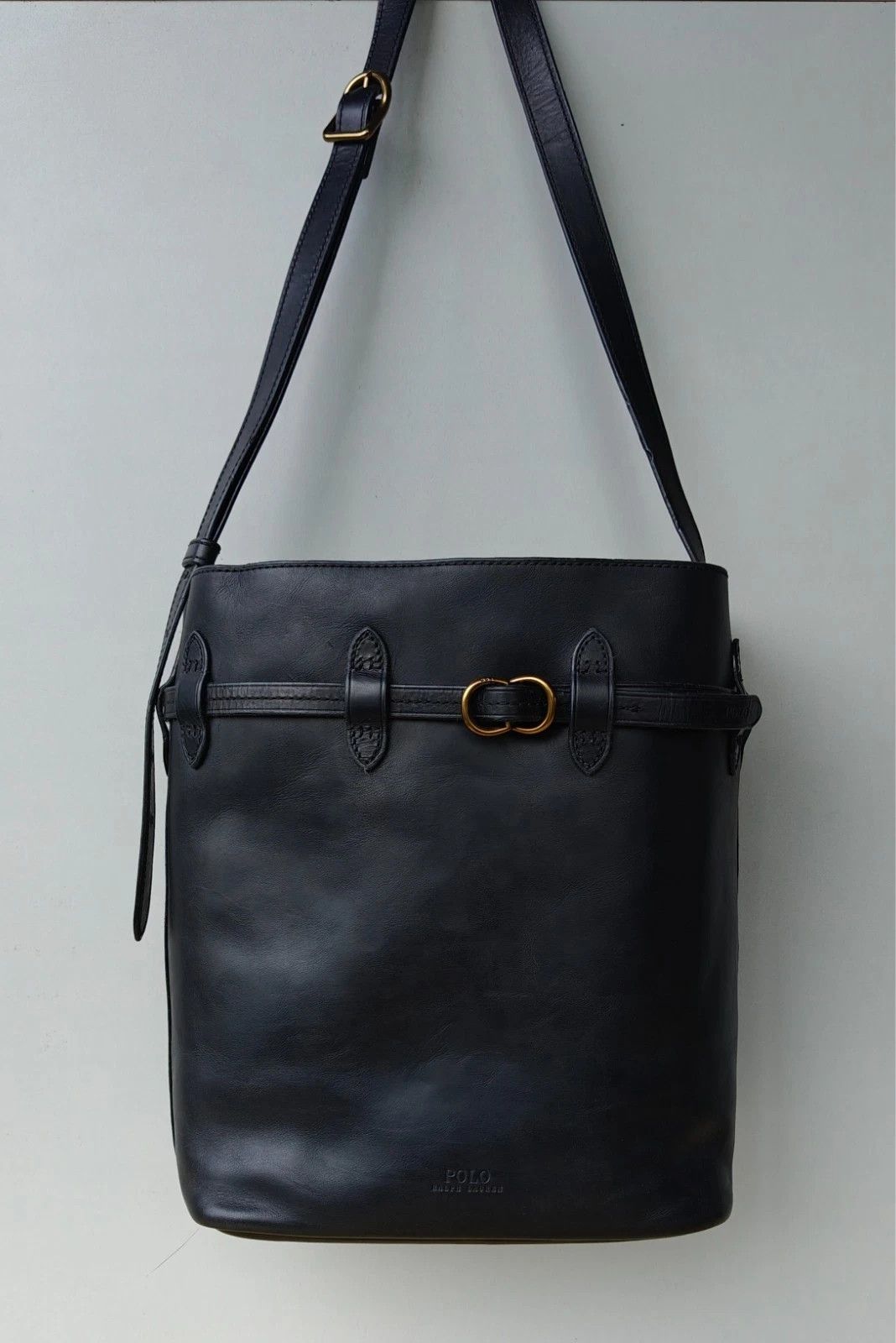 Polo Ralph Lauren Polo Ralph Lauren Bellport Leather Large Bucket Bag FTP 0010 Size ONE SIZE - 1 Thumbnail
