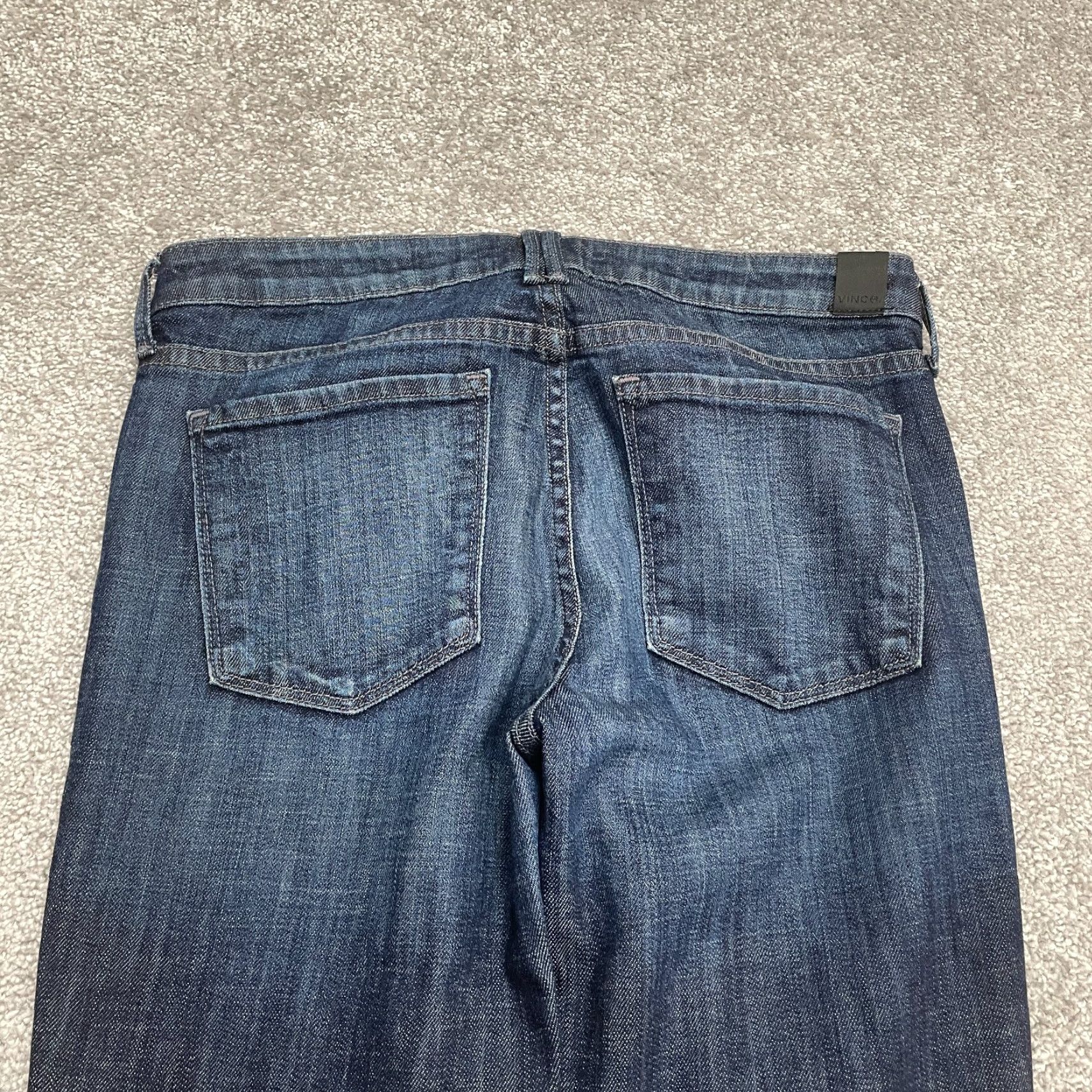 Vince Vince Skinny Jeans Womens 27 Blue Dark Wash Mid Rise Cotton Blend Stretch Size 27" / US 4 / IT 40 - 4 Thumbnail