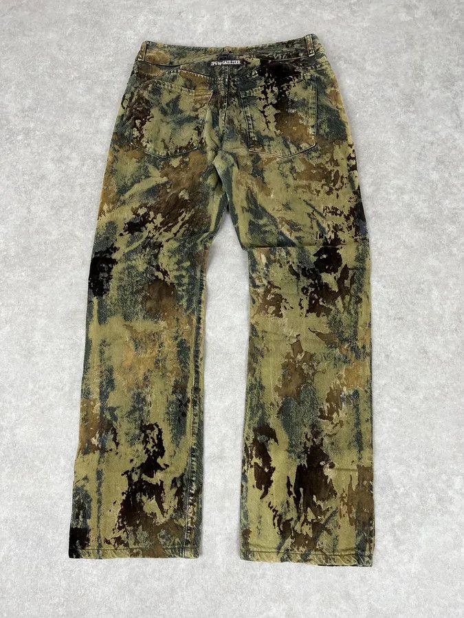 Jean Paul Gaultier 2000s Jean Paul Gaultier Earth Eroded Green Velvet Pants Size 24" / US 00 / IT 34 - 7 Thumbnail