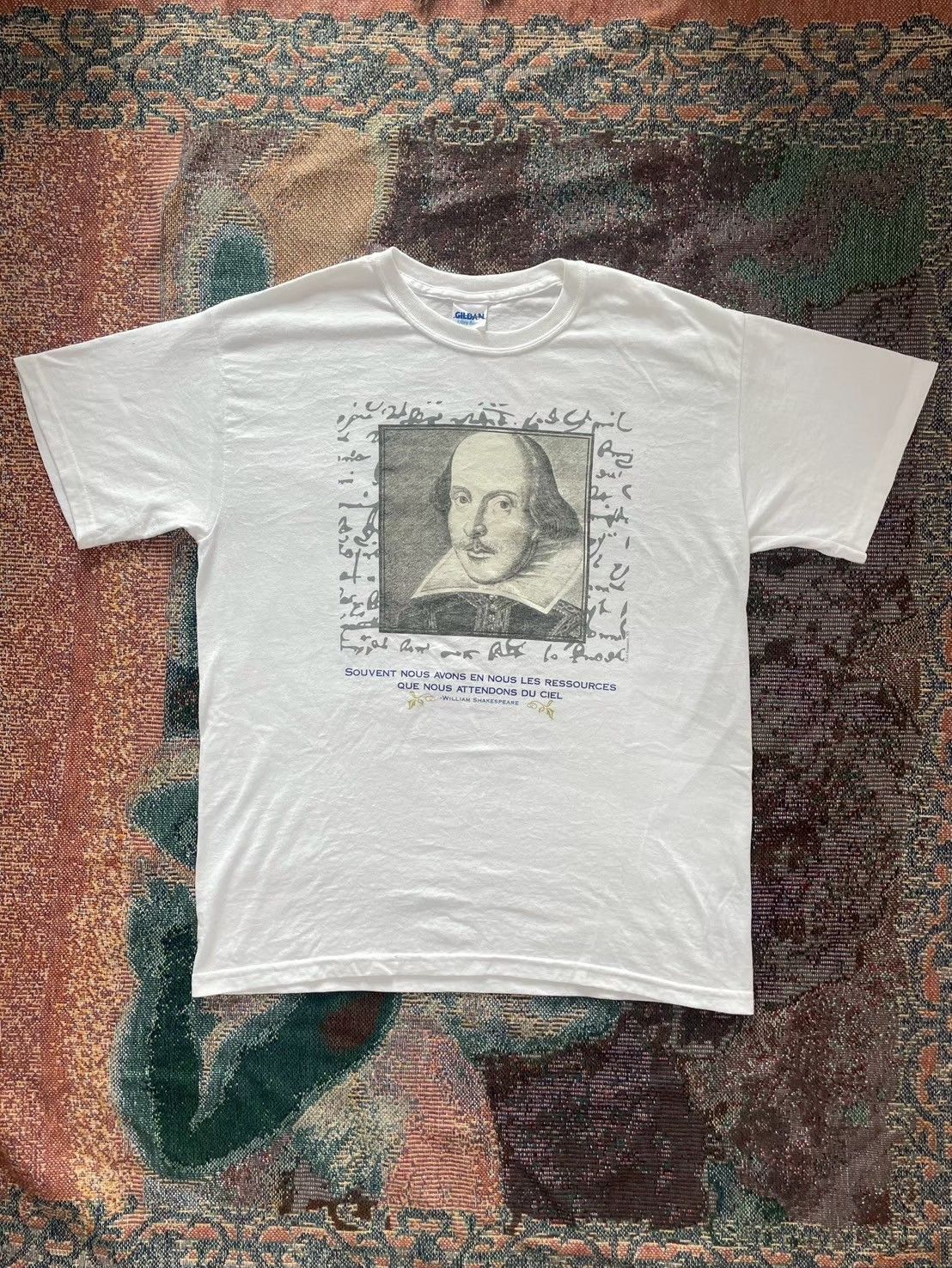 Gildan Vintage William Shakespeare T-shirt 2000s Size US XS / EU 42 / 0 - 2 Thumbnail