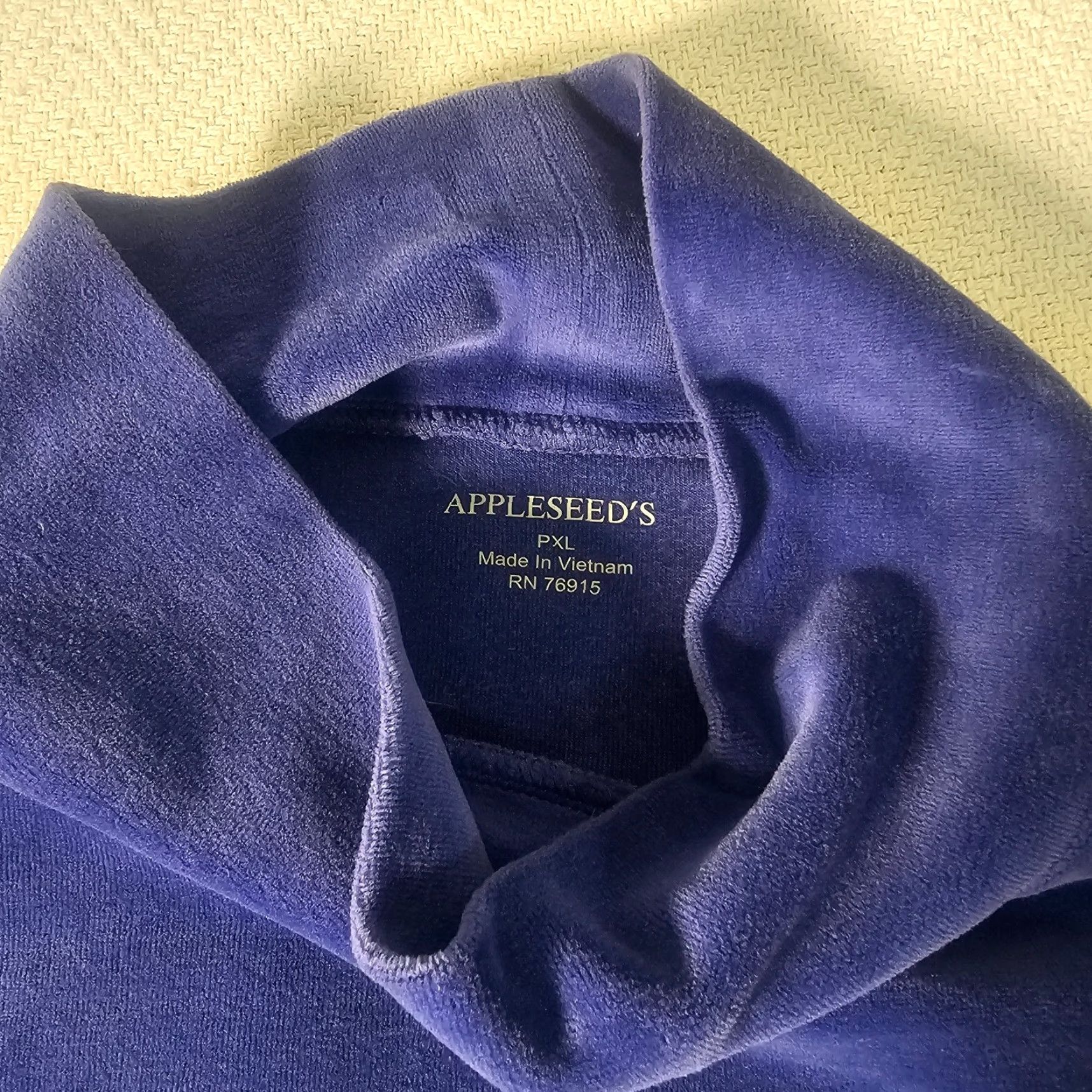 Vintage Appleseed’s Women’s Purple Flannel Mock Neck Sweater Size PXL Casual Warm Size XL / US 12-14 / IT 48-50 - 3 Thumbnail