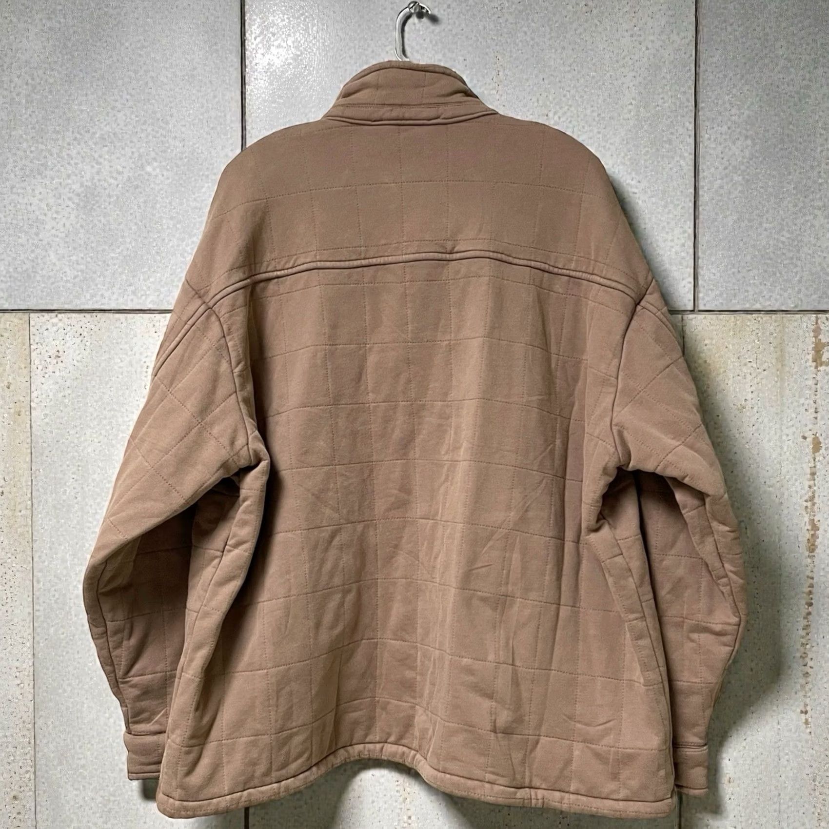 Vintage Davi & Dani Women Mocha Mineral Wash Quilted Pockets Shacket Jacket 2XL Size XXL / US 16-18 / IT 52-54 - 3 Thumbnail