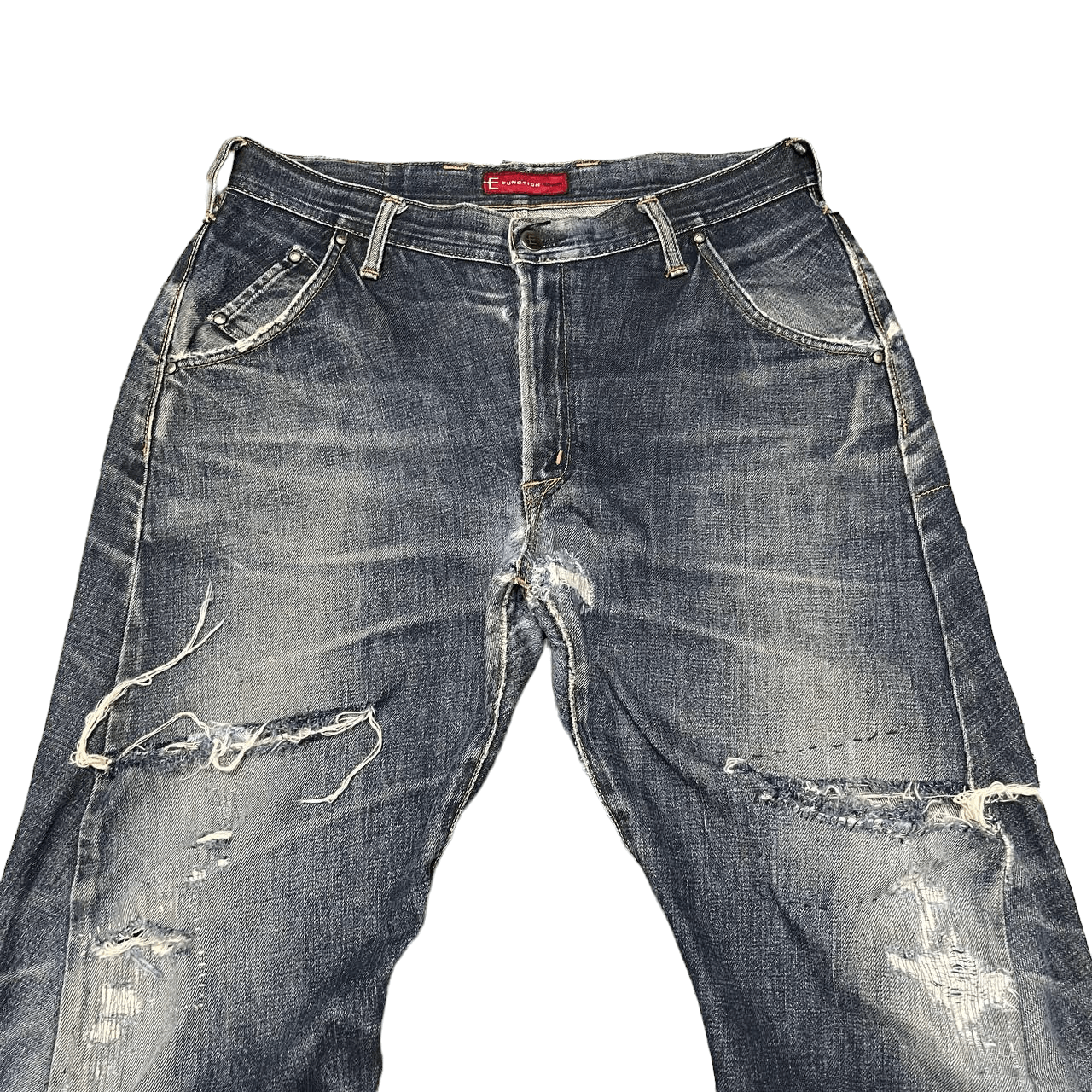 Edwin Vintage Edwin E Function Thrashed Denim Jeans Size US 34 / EU 50 - 2 Thumbnail