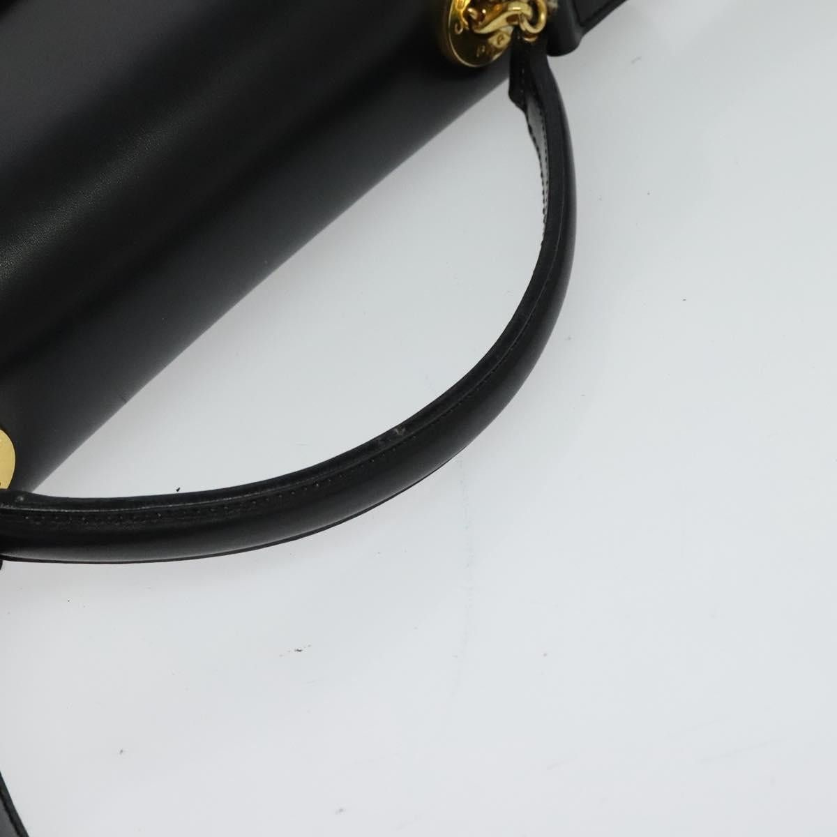 Celine CELINE Hand Bag Leather Black Gold Size ONE SIZE - 7 Thumbnail