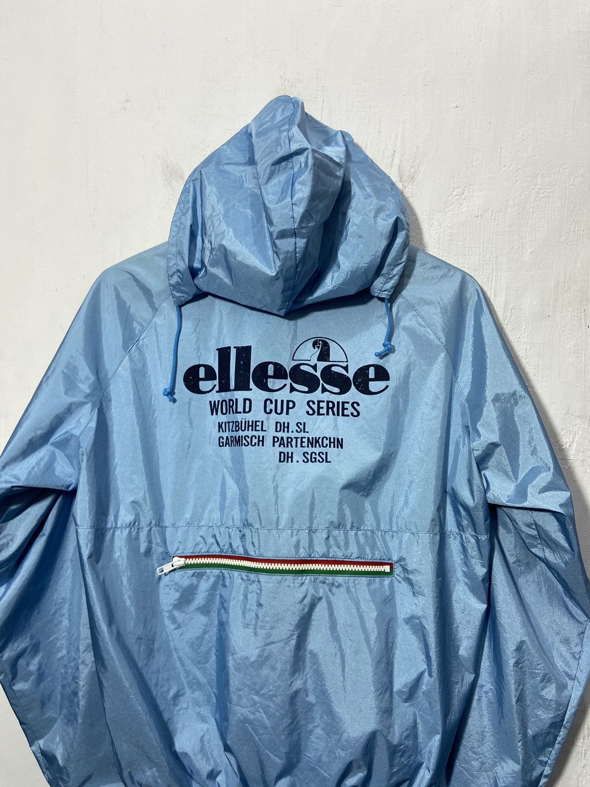 Ellesse × Vintage Vintage Ellesse Windbreaker Jacket Hidden Hoodie Size US L / EU 52-54 / 3 - 18 Thumbnail