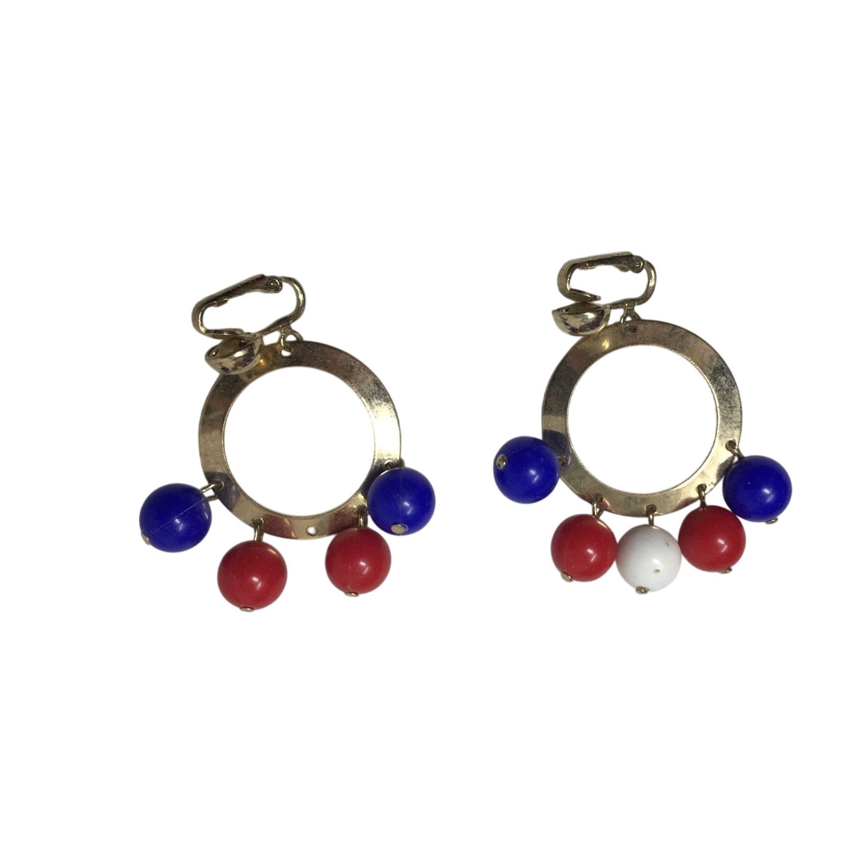 Other Women's Vintage Sarah Coventry Hoop Earrings with White, Red Size ONE SIZE - 3 Thumbnail