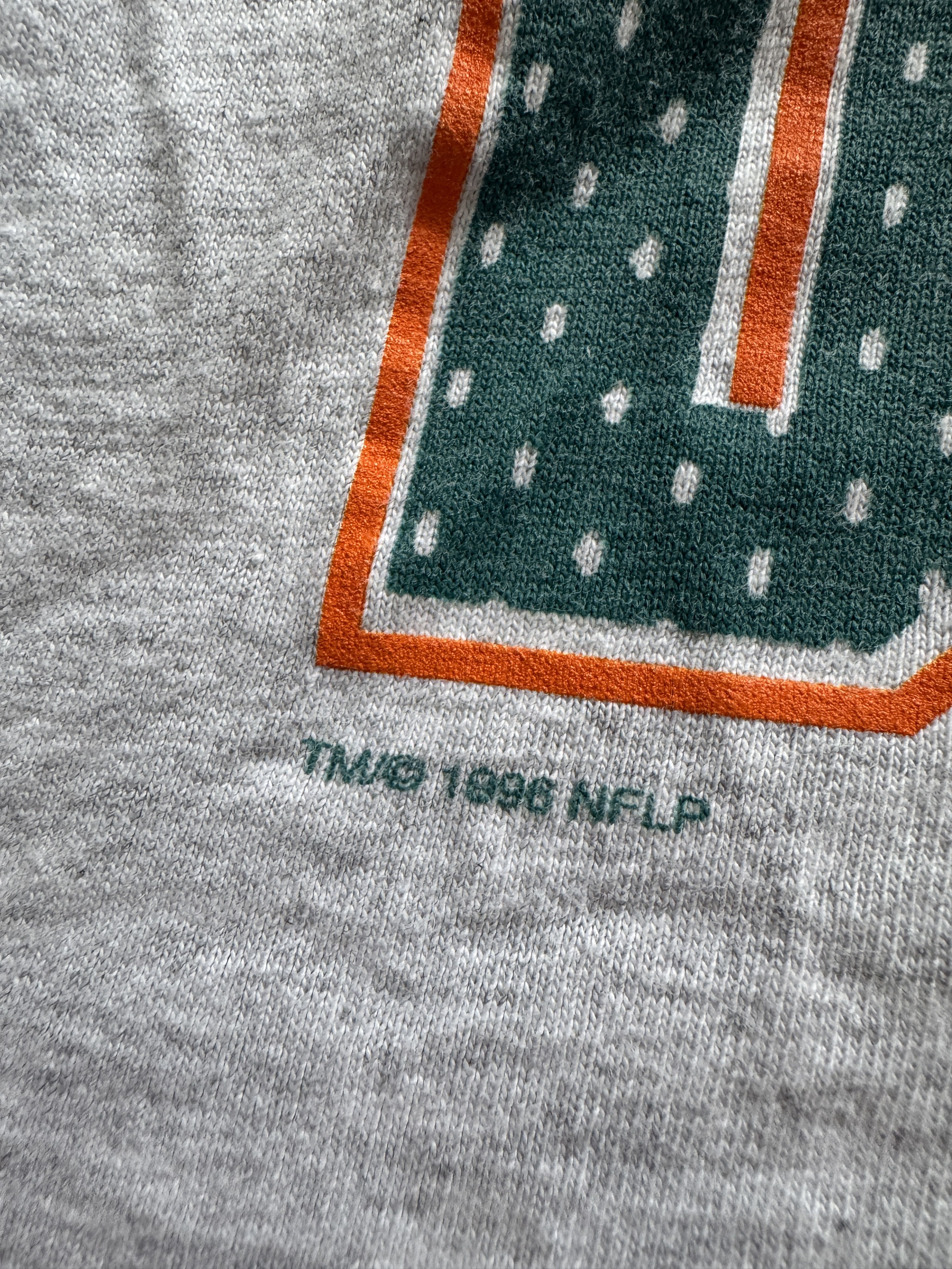 Hanes 1996 Miami Dolphins Helmet Block Text T-Shirt Size US M / EU 48-50 / 2 - 2 Thumbnail