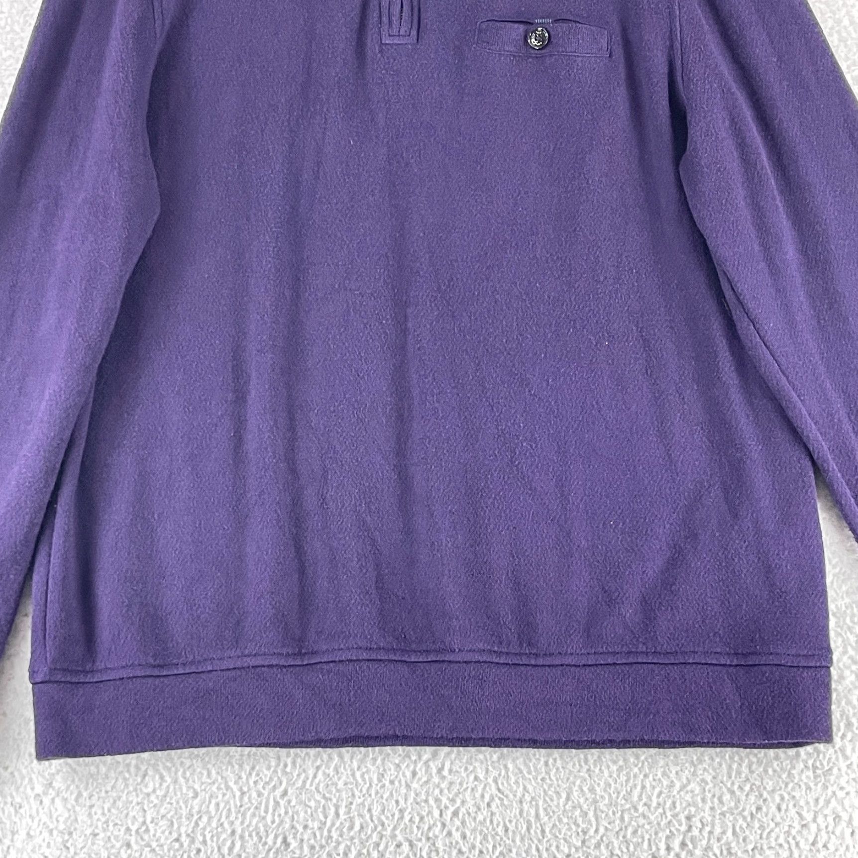 Ted Baker Ted Baker London Purple 1/4 Zip Knit Sweater Mens Long Sleeve Pullover Size 2XL Size US XXL / EU 58 / 5 - 4 Thumbnail