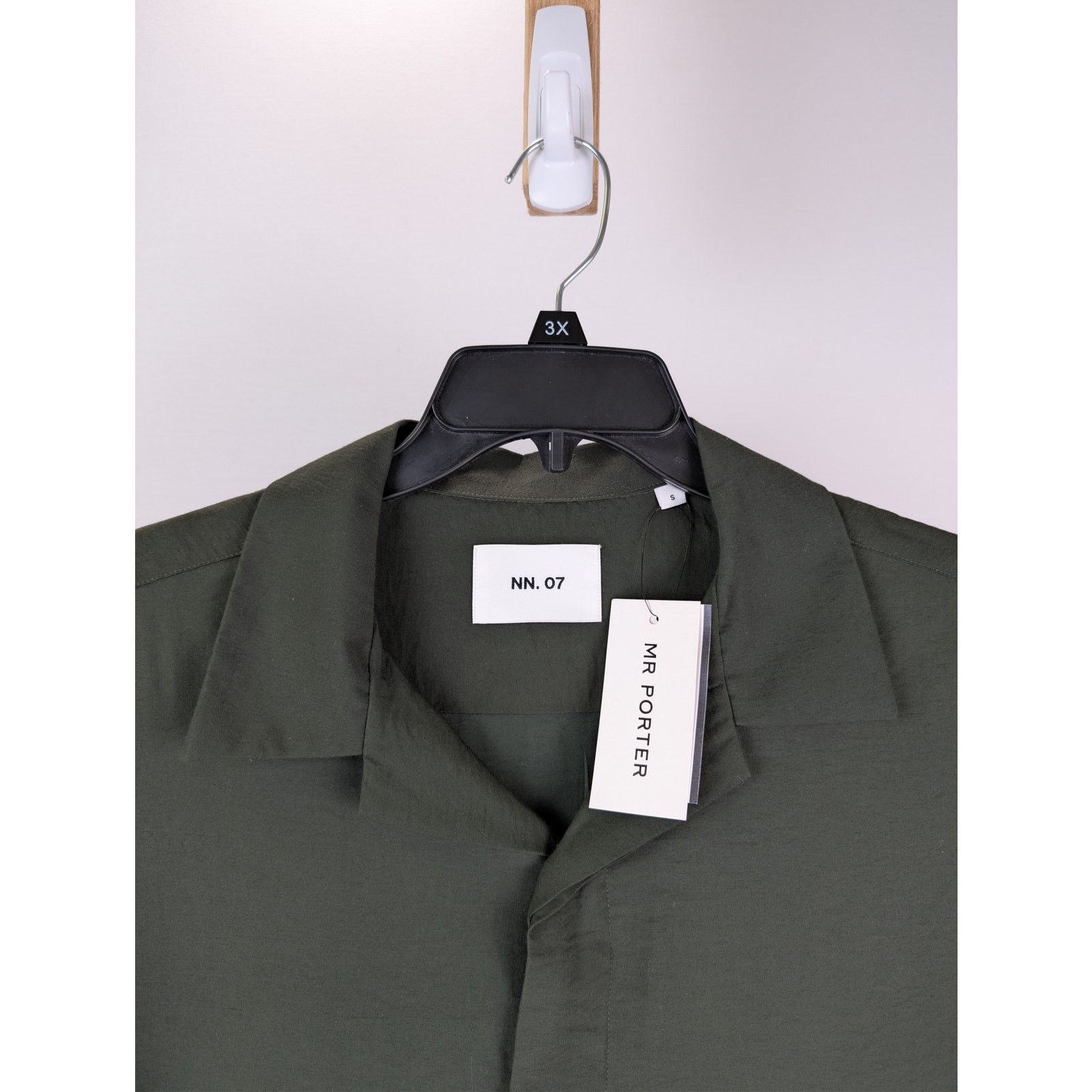 NN07 o1rshd1 CC20 Men's Dark Green Resort Collar Shirt Size US S / EU 44-46 / 1 - 7 Thumbnail