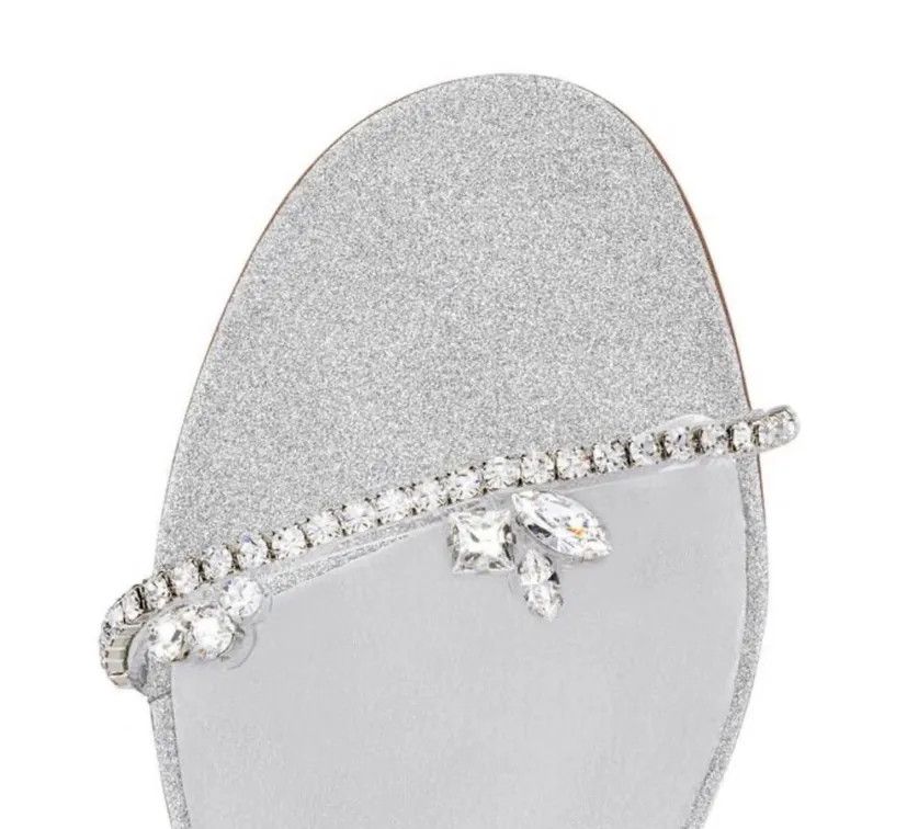 Christian Louboutin os11x0526 Queenie Flat Sandals in Silver Size US 11 / IT 41 - 3 Thumbnail
