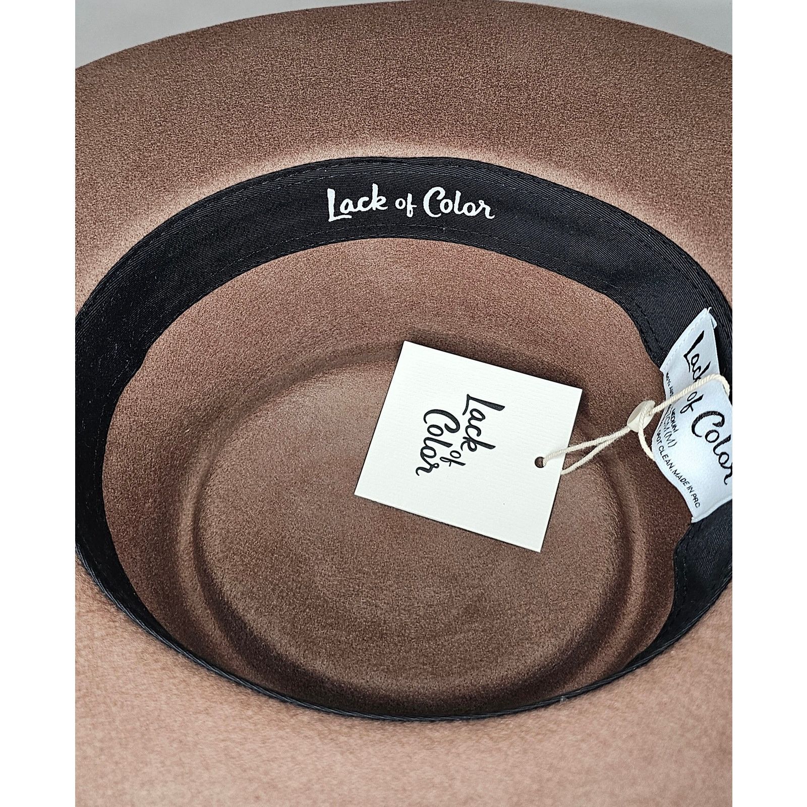 Lack of Color Lack of Color Women's The Mirage Boater Suede-Trimmed Hat Size ONE SIZE - 10 Thumbnail
