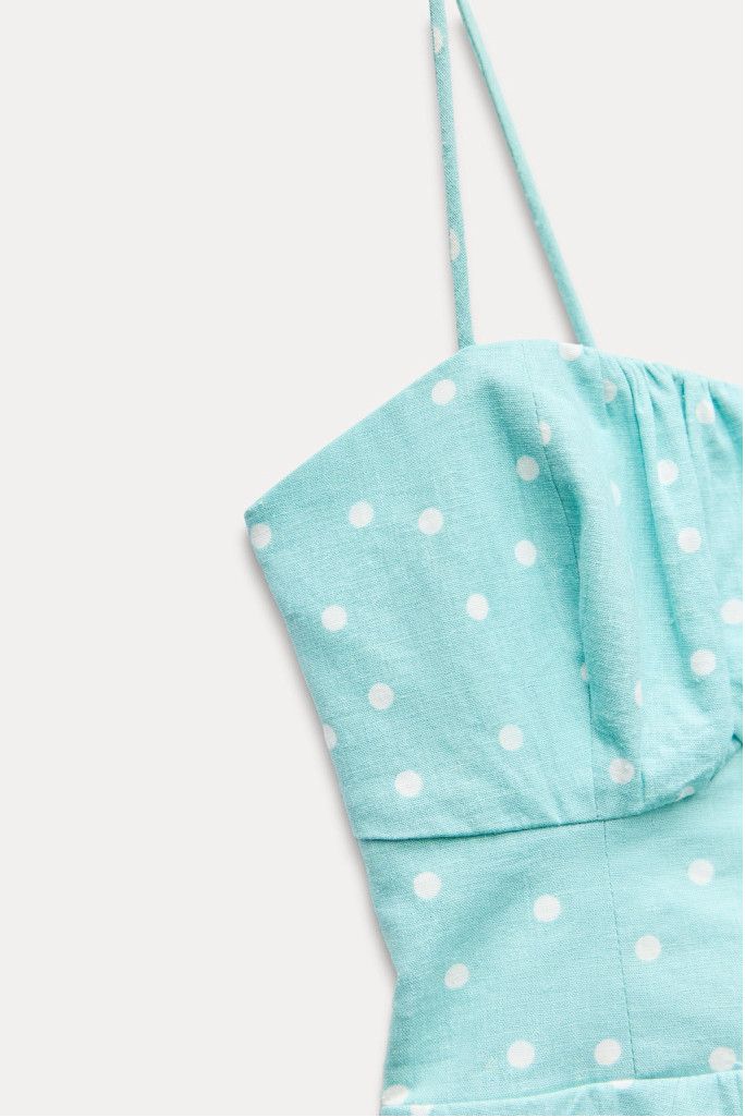 Zara Zara Linen blend polka dot midi dress Size S Size S / US 4 / IT 40 - 11 Thumbnail