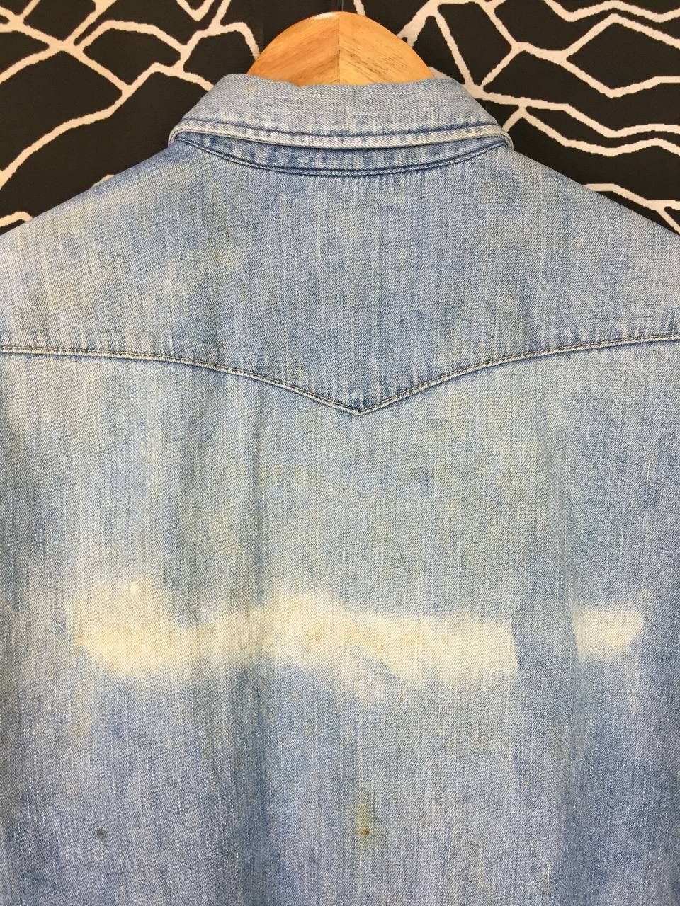 Blue Blue Japan Blue Blue Japan Distressed Sawtooth Western Denim Shirt Size US M / EU 48-50 / 2 - 10 Thumbnail