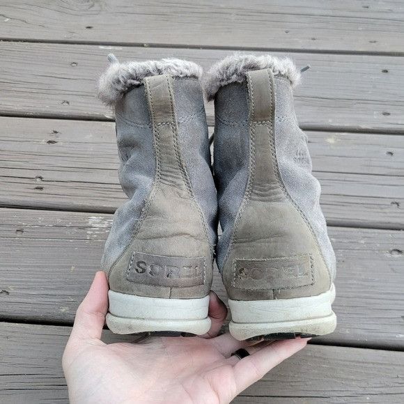 SOREL Sorel Explorer Joan Gray Suede Leather Lace-up Sneaker Winte Size US 9.5 / IT 39.5 - 6 Thumbnail