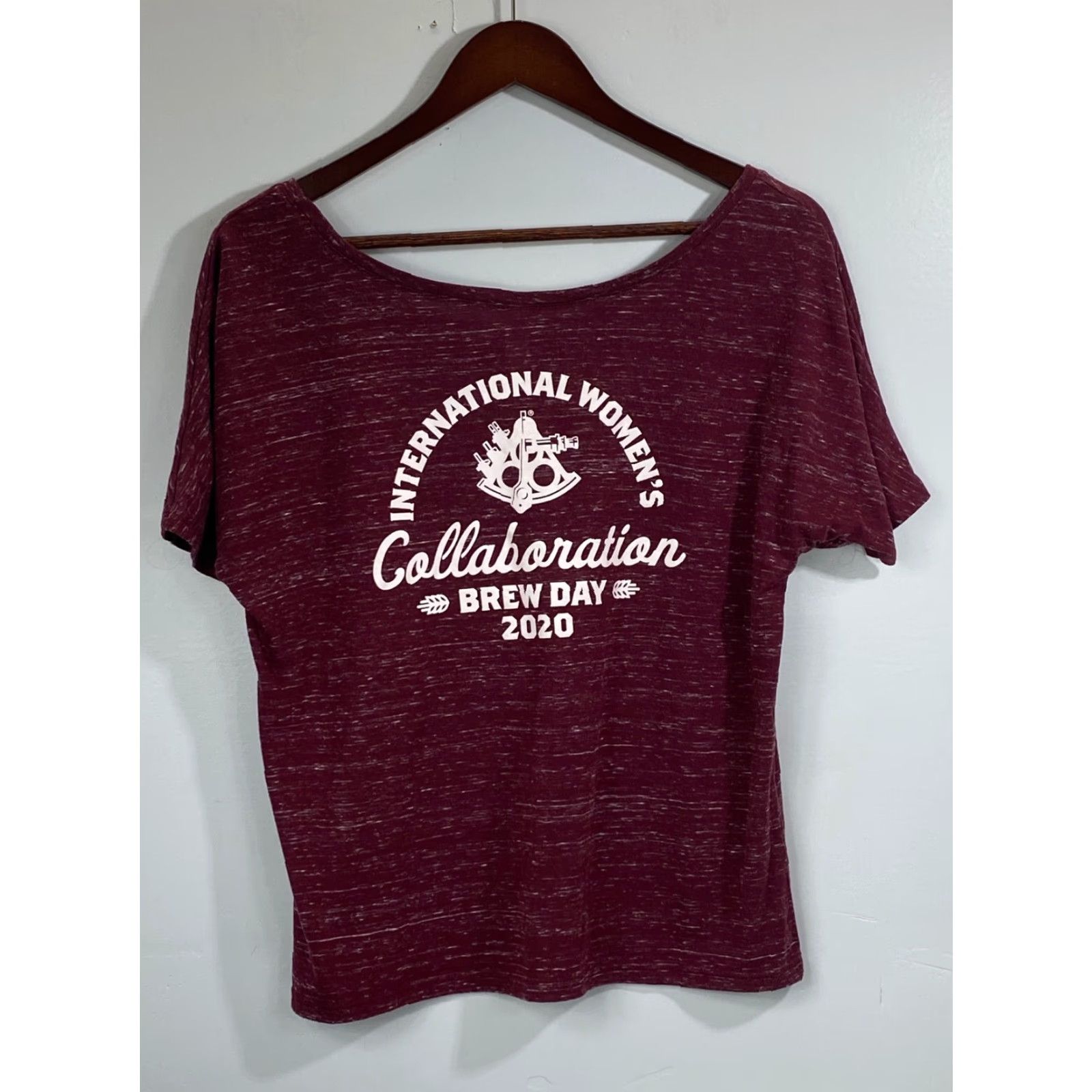Vintage Ballast Point Ballast Point Brewing International Women's T-Shirt S burgundy Cap Sleeve Short Sleeve Off the Shoulder 2020 Basic Beer Brewing Asian? Size S / US 4 / IT 40 - 3 Thumbnail