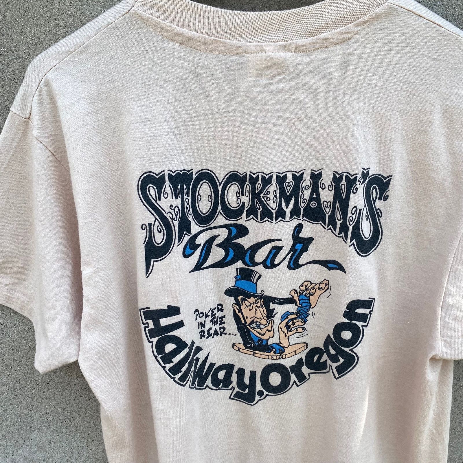 Hanes × Vintage Vintage Stockman's Bar Raunchy Comedy Poker Western T Shirt Size US L / EU 52-54 / 3 - 4 Thumbnail