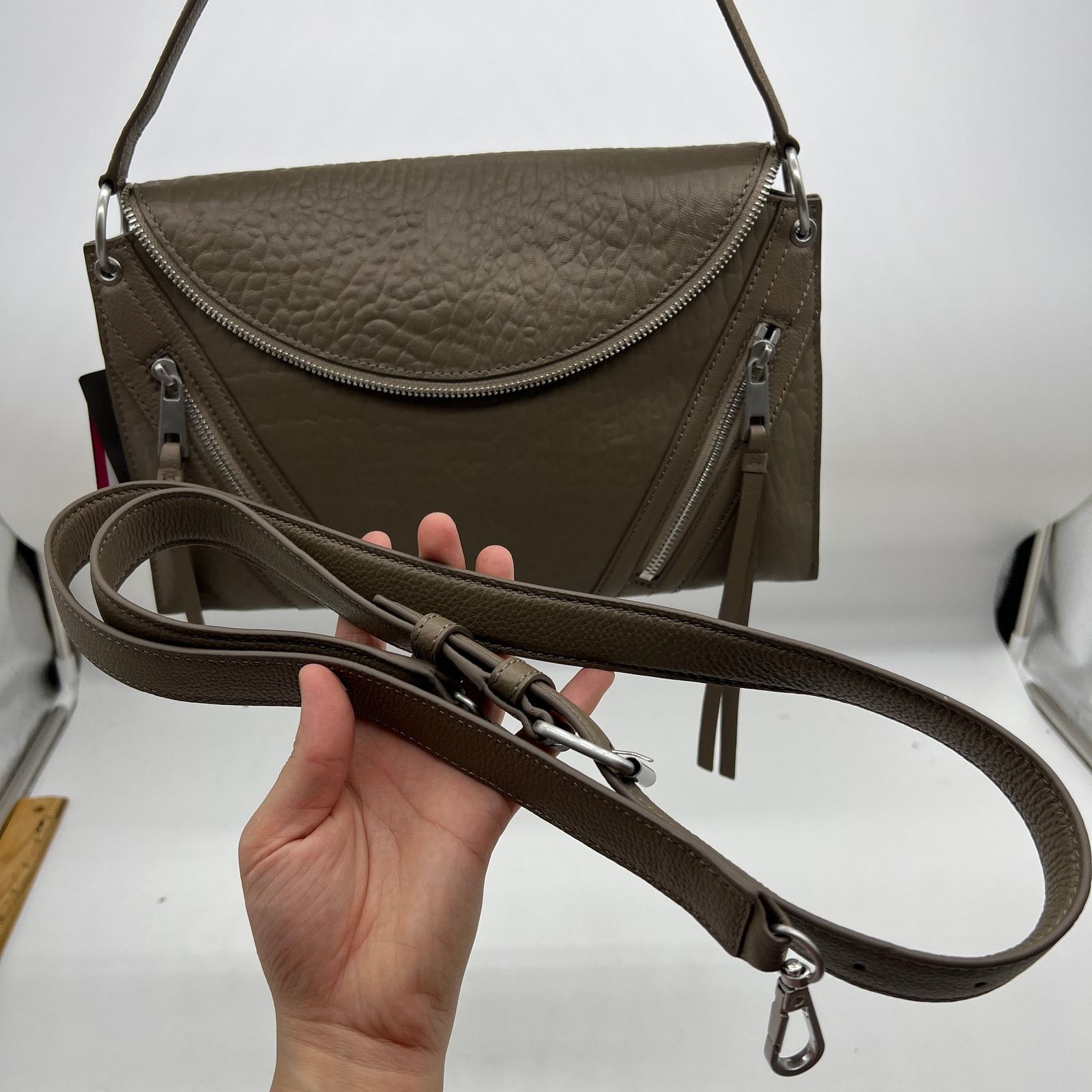 Other Vince Camuto Bubble Lamb Leather Wayhn Crossbody Bags Morel Size ONE SIZE - 5 Thumbnail