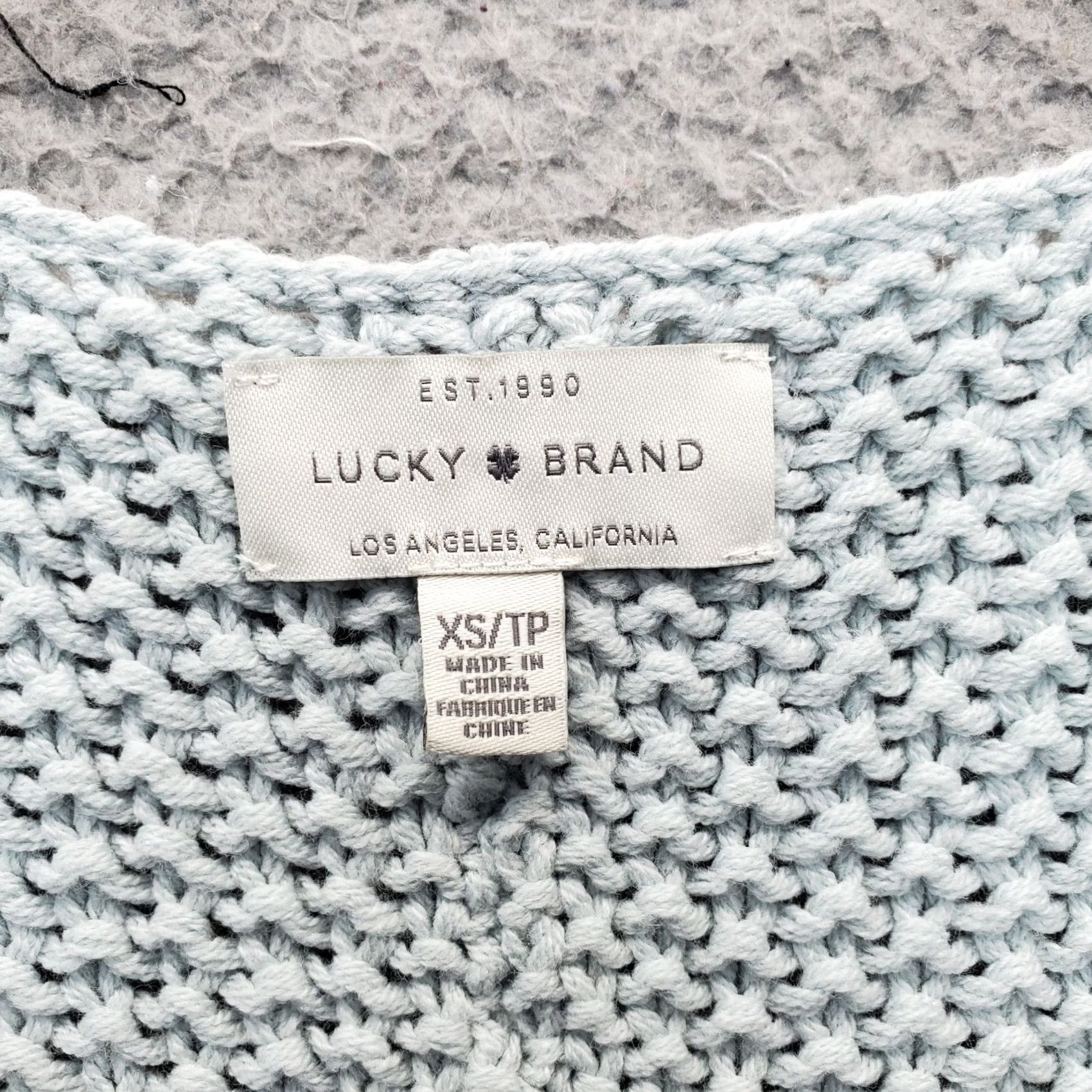 Lucky Brand Lucky Brand Sweater Women's XS Green Chunky Knit Oversized V-Neck Pullover Size XS / US 0-2 / IT 36-38 - 3 Thumbnail
