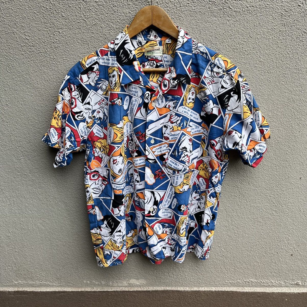 Vintage Vintage HAWAIIAN shirt fullprint graphic pop art Size US L / EU 52-54 / 3 - 1 Thumbnail