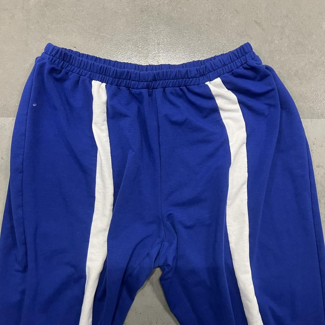 Vintage Vintage Y2K/2000s Super Baggy Blue Striped Sweatpants ! Size US 34 / EU 50 - 4 Thumbnail
