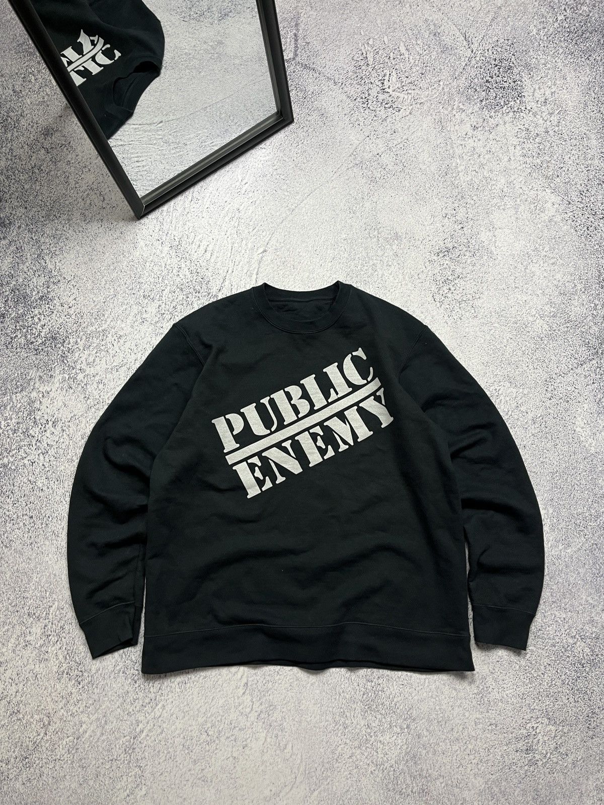 Rap Tees × Vintage Public Enemy Big Logo Sweatshirt Hip Hop Skate Rare Y2K Size US L / EU 52-54 / 3 - 1 Thumbnail