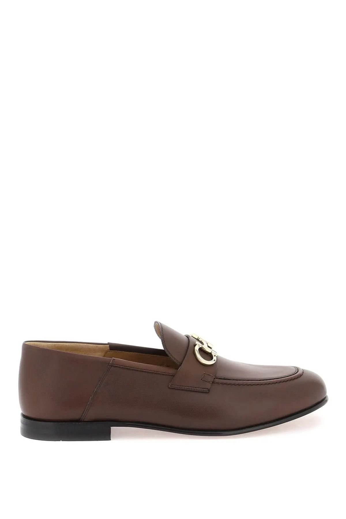 image of Salvatore Ferragamo O1S22I1N0324 Gancini Loafers In Brown, Men's (Size 7)