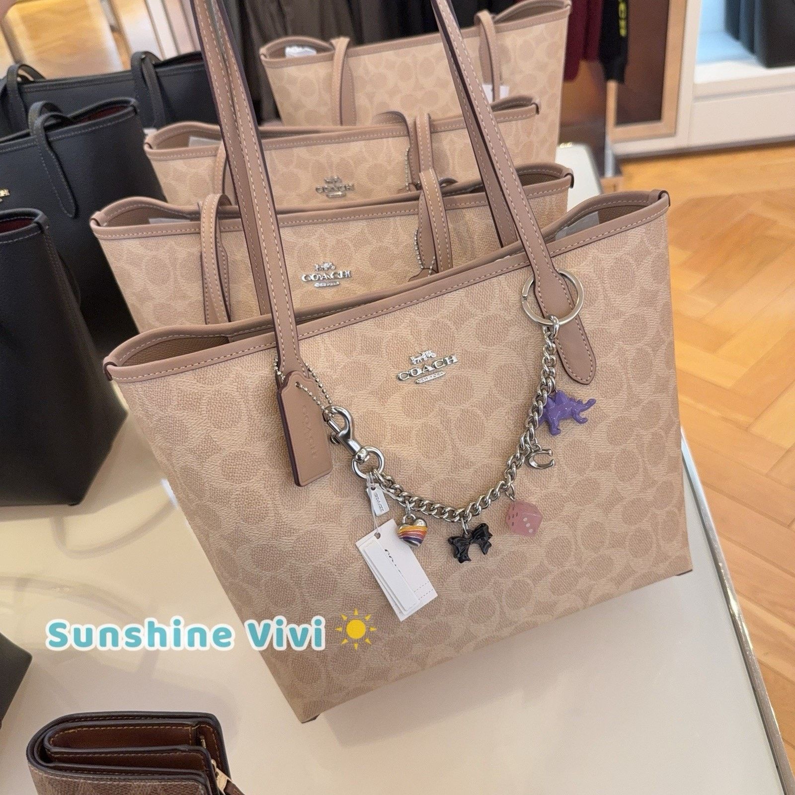 Coach NWT Bundle Coach Medium City Tote CDX82 & CZ633 Motif Chain Size ONE SIZE - 1 Thumbnail