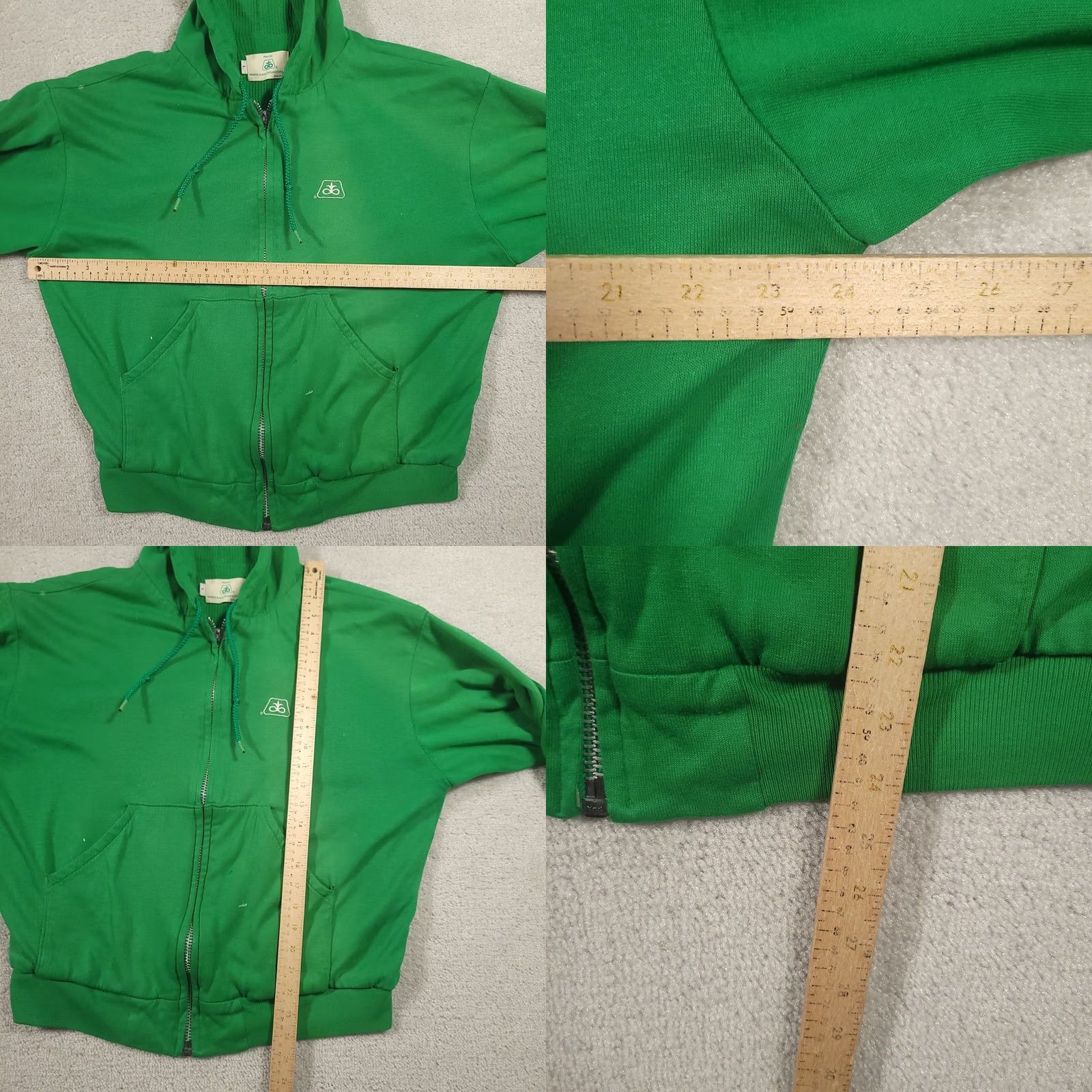 Vintage VINTAGE Pioneer Hi Bred Hoodie Mens L Green Full Zip Waffle Lined USA Logo Size US L / EU 52-54 / 3 - 9 Thumbnail