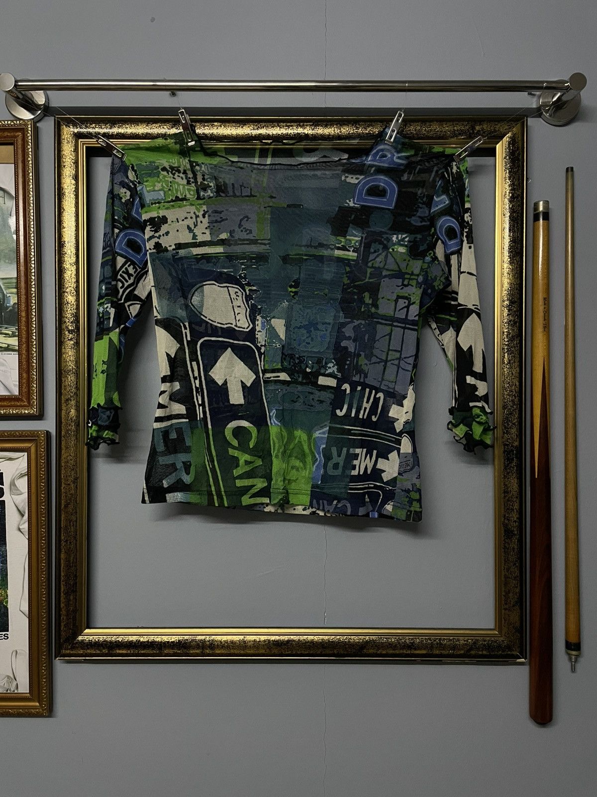 GOA Vintage 1990s Japan Designer Raphegi Drug Cripple Punk Mesh Size US S / EU 44-46 / 1 - 1 Thumbnail