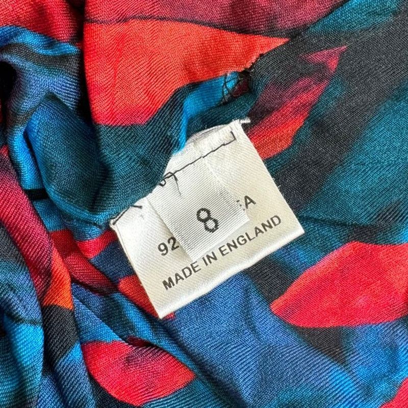Peter Pilotto Peter Pilotto Abstract Asymmetrical Red/Blue Viscose Dress Size M / US 6-8 / IT 42-44 - 7 Thumbnail