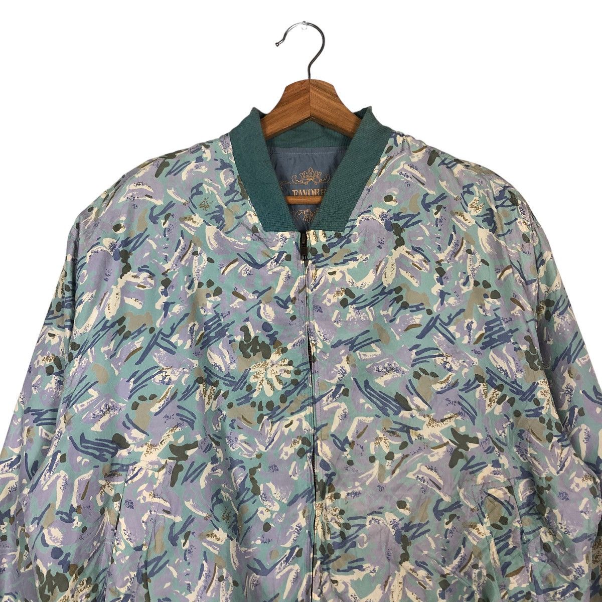 Japanese Brand 🔥Vintage Bomber Jacket Favored Pure Silk Over Print Flower Size US M / EU 48-50 / 2 - 3 Thumbnail