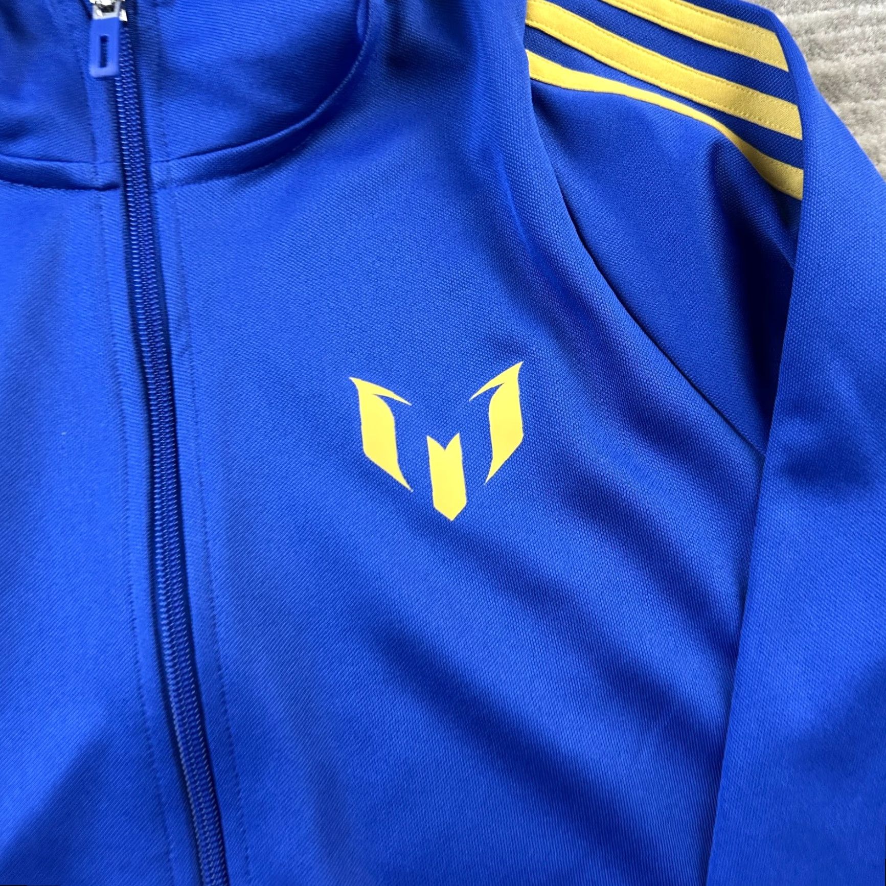 Adidas Adidas Jacket Mens Medium Blue Soccer Gym Training Track Messi Size US M / EU 48-50 / 2 - 4 Thumbnail