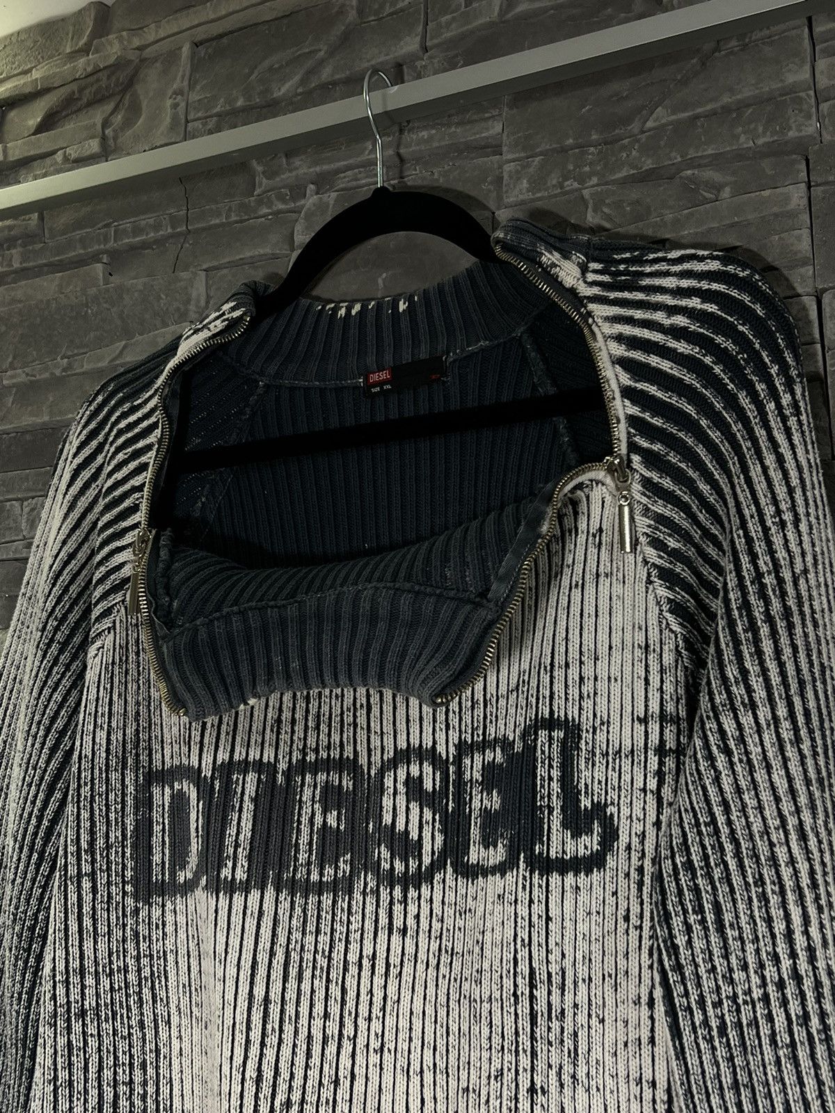 Designer × Diesel × Vintage Vintage Avant-garde DIESEL Archival Y2K Sweater Size US XL / EU 56 / 4 - 5 Thumbnail