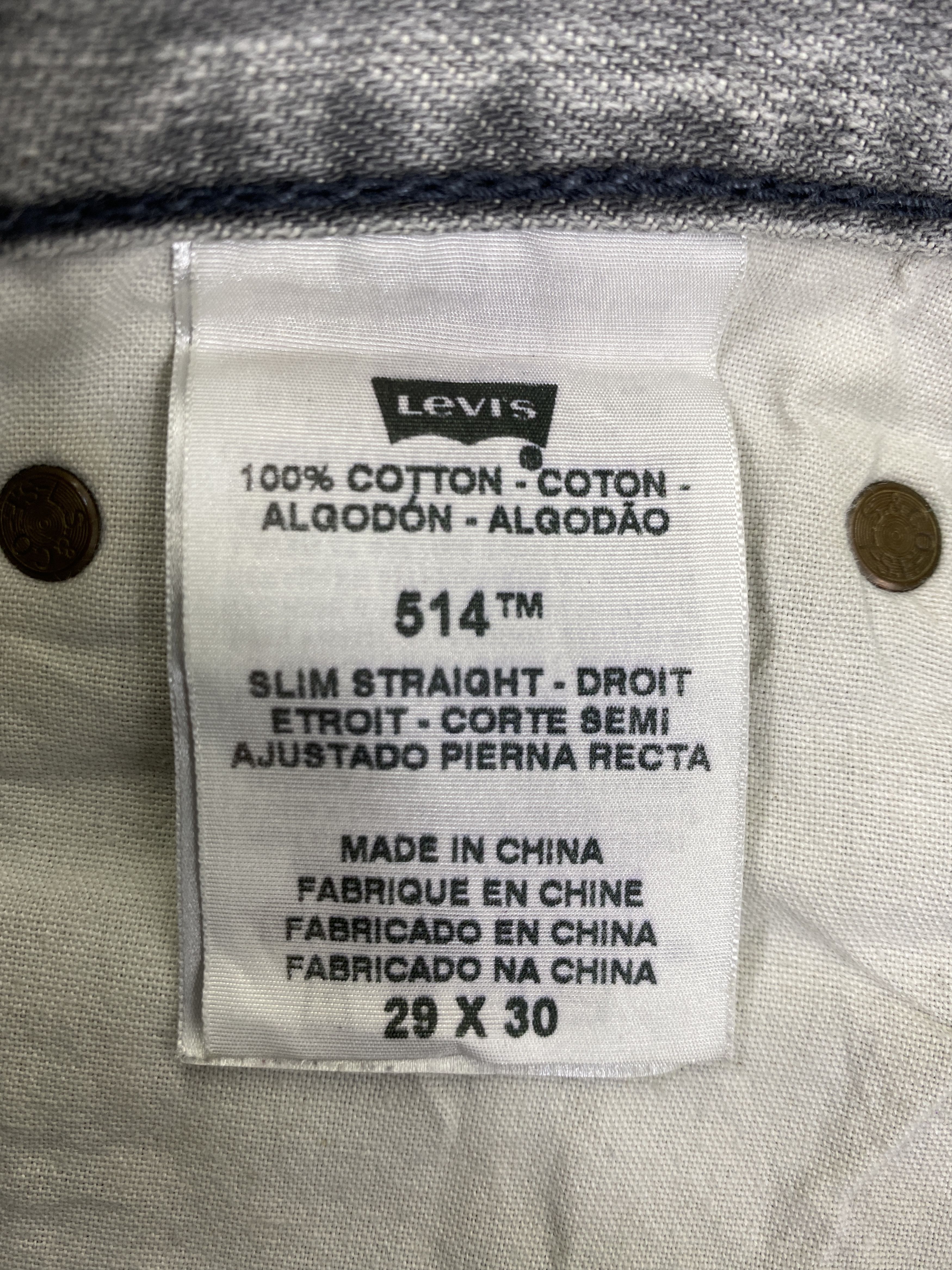 Levi's Grey Levi's 514 Jeans 29x29 Denim -JN2126 Size US 29 - 9 Thumbnail