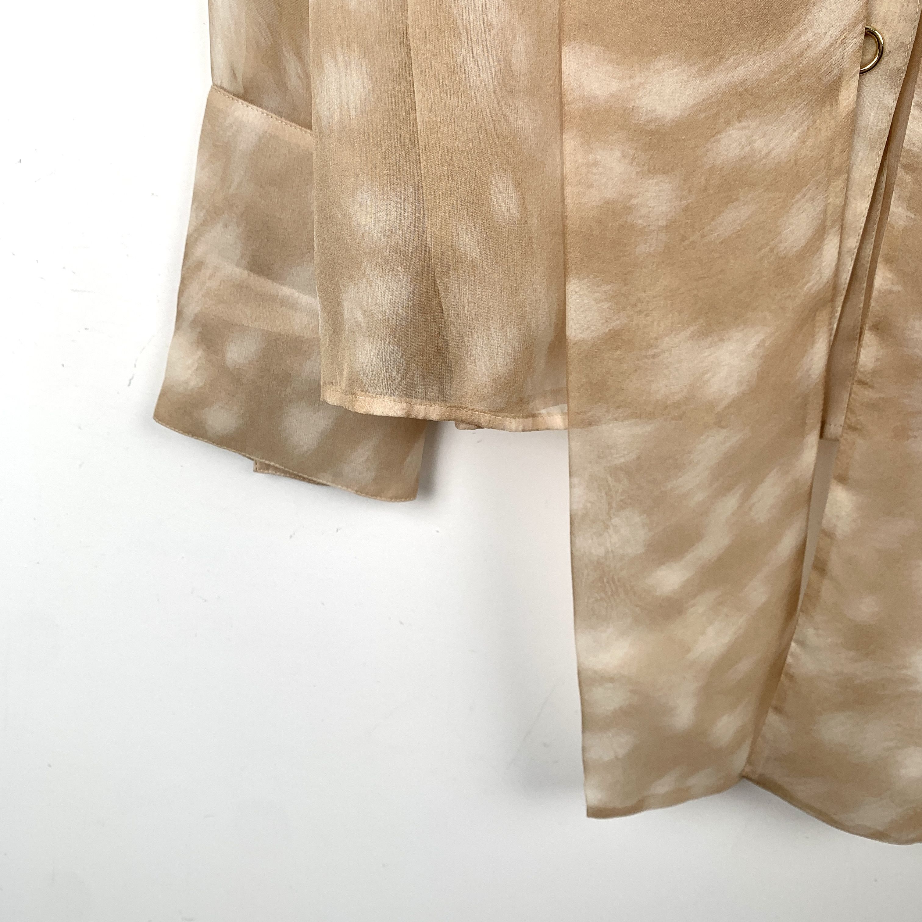 Burberry Burberry Brown Silk Long-Sleeve Shirt (Size 36, XS) Size XS / US 0-2 / IT 36-38 - 5 Thumbnail