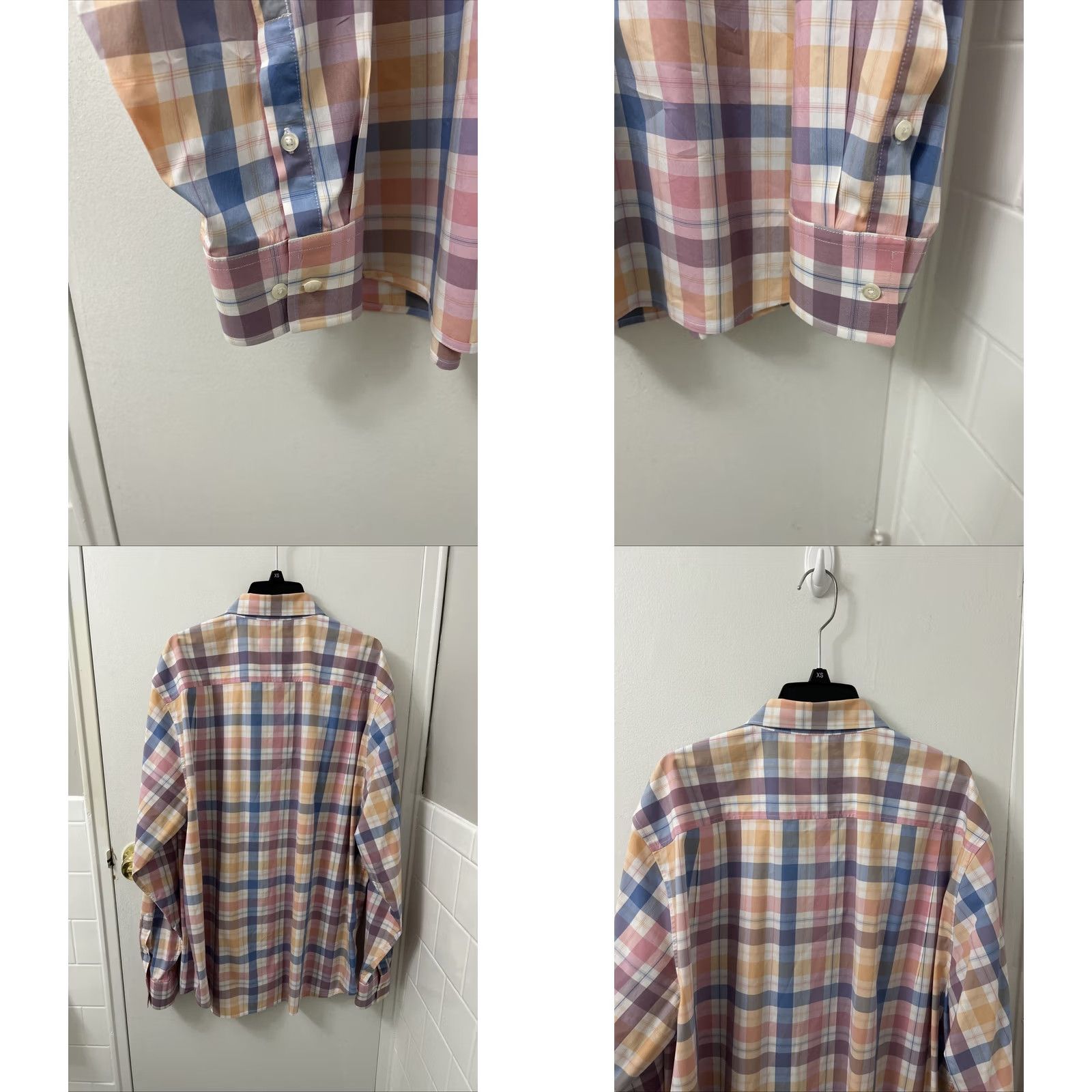 Tommy Bahama Tommy Bahama Sarasota Stretch Shirt Mens XL Pink Plaid Button-Up L/S Colorful, Preppy, Classic, Hawaiian, Dressy, Casual, Workwear Size US XL / EU 56 / 4 - 8 Thumbnail