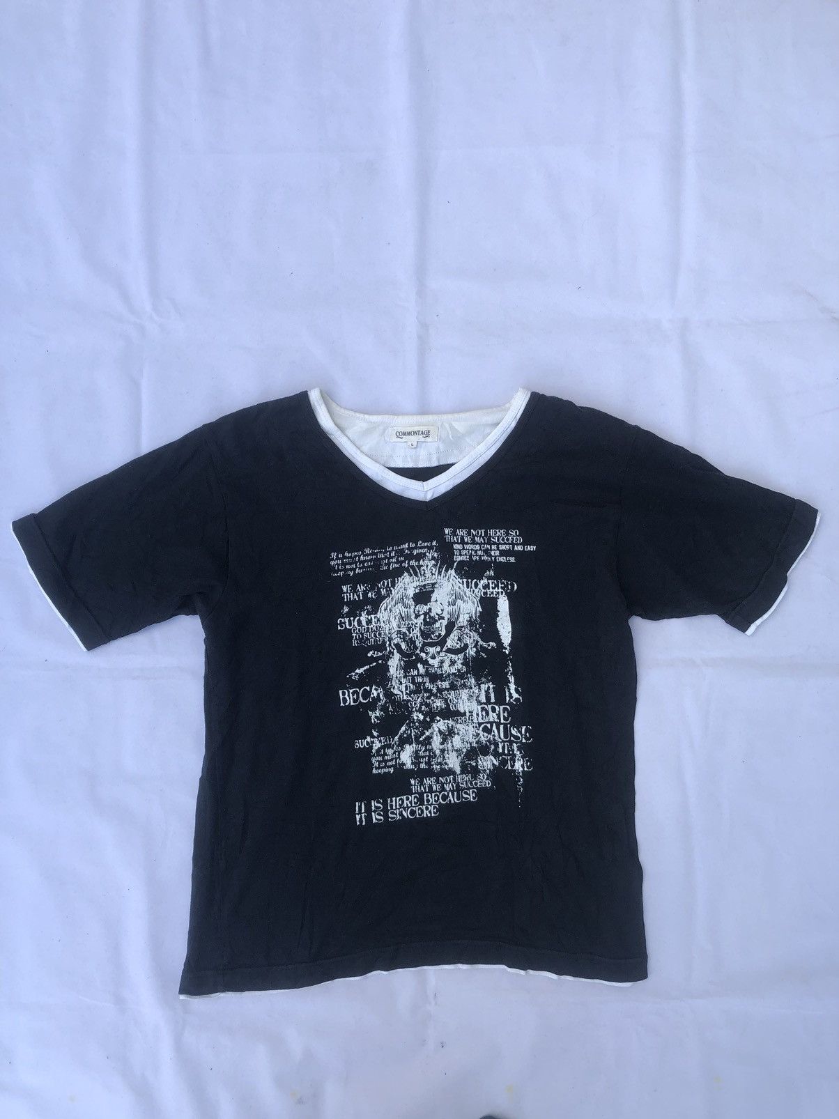 Hysteric Glamour Japanese Gothic Skull Poem Double Layer Commontage Style Size US L / EU 52-54 / 3 - 1 Thumbnail