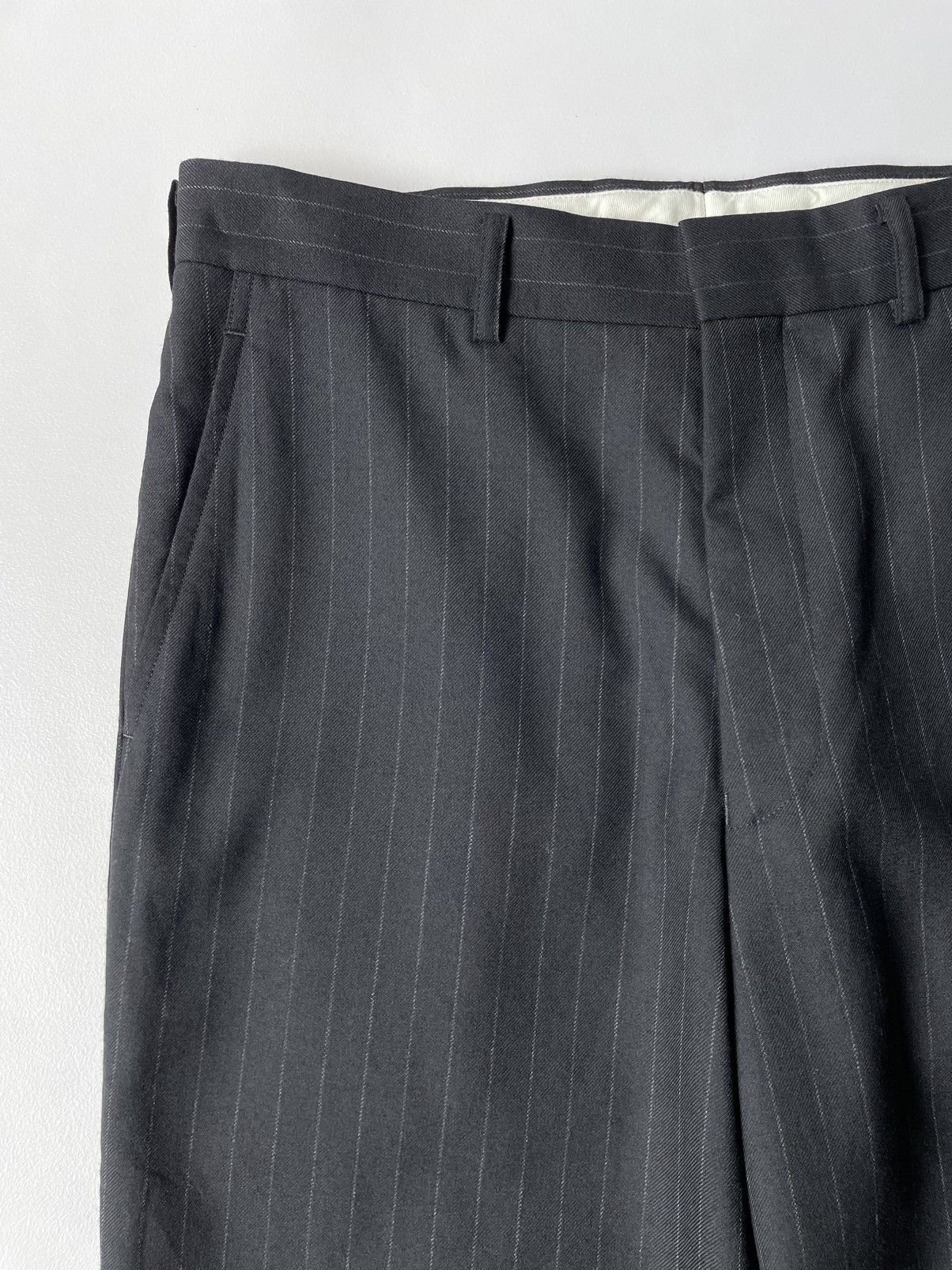 Comme des Garcons A/W 10 Black/Grey Pinstripe Wool Trousers Size US 32 / EU 48 - 4 Thumbnail