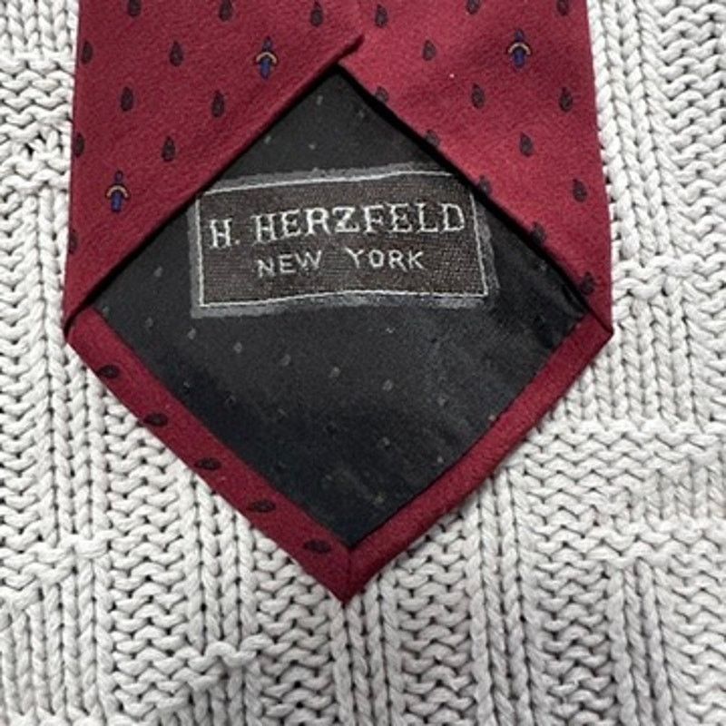 Vintage Vintage Herzfeld red Spanish silk tie Size ONE SIZE - 5 Thumbnail