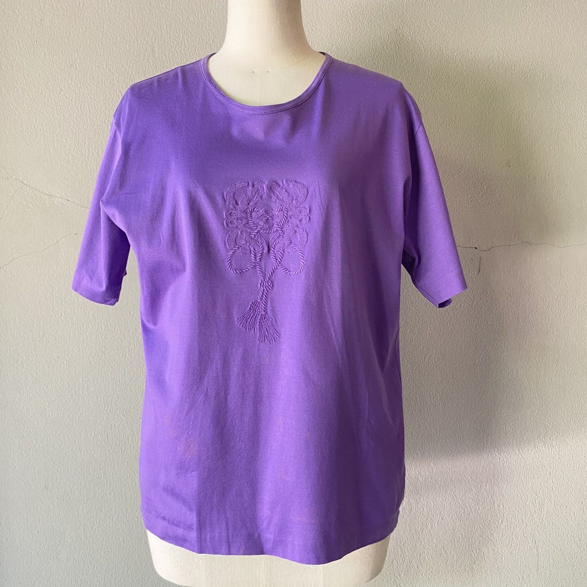 Loewe LOEWE Purple Logo Embroidered Tee Size M / US 6-8 / IT 42-44 - 15 Thumbnail
