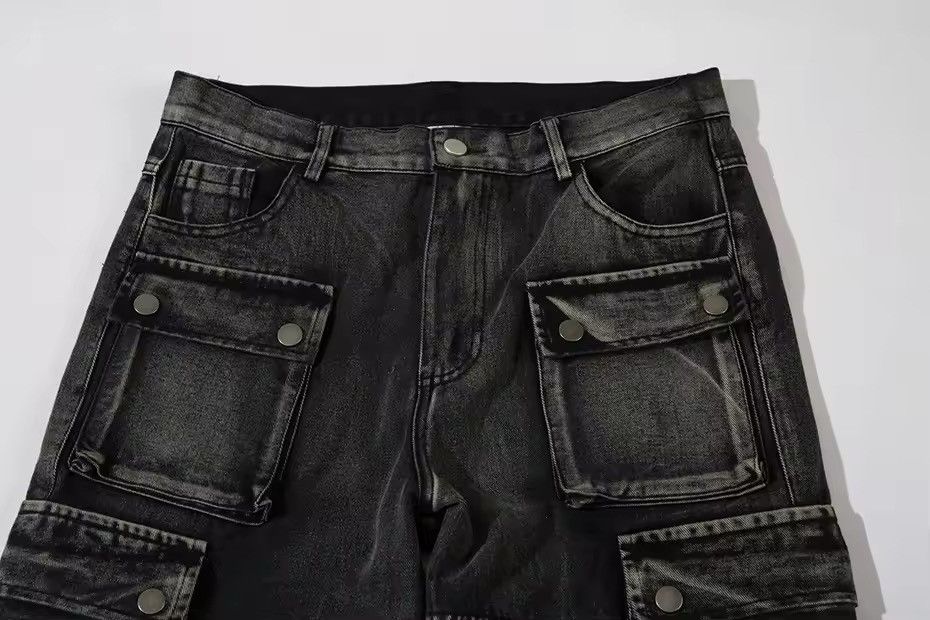 Japanese Brand × Jean Embroidery Big Pocket Wide Leg Jean Size US 33 - 6 Thumbnail