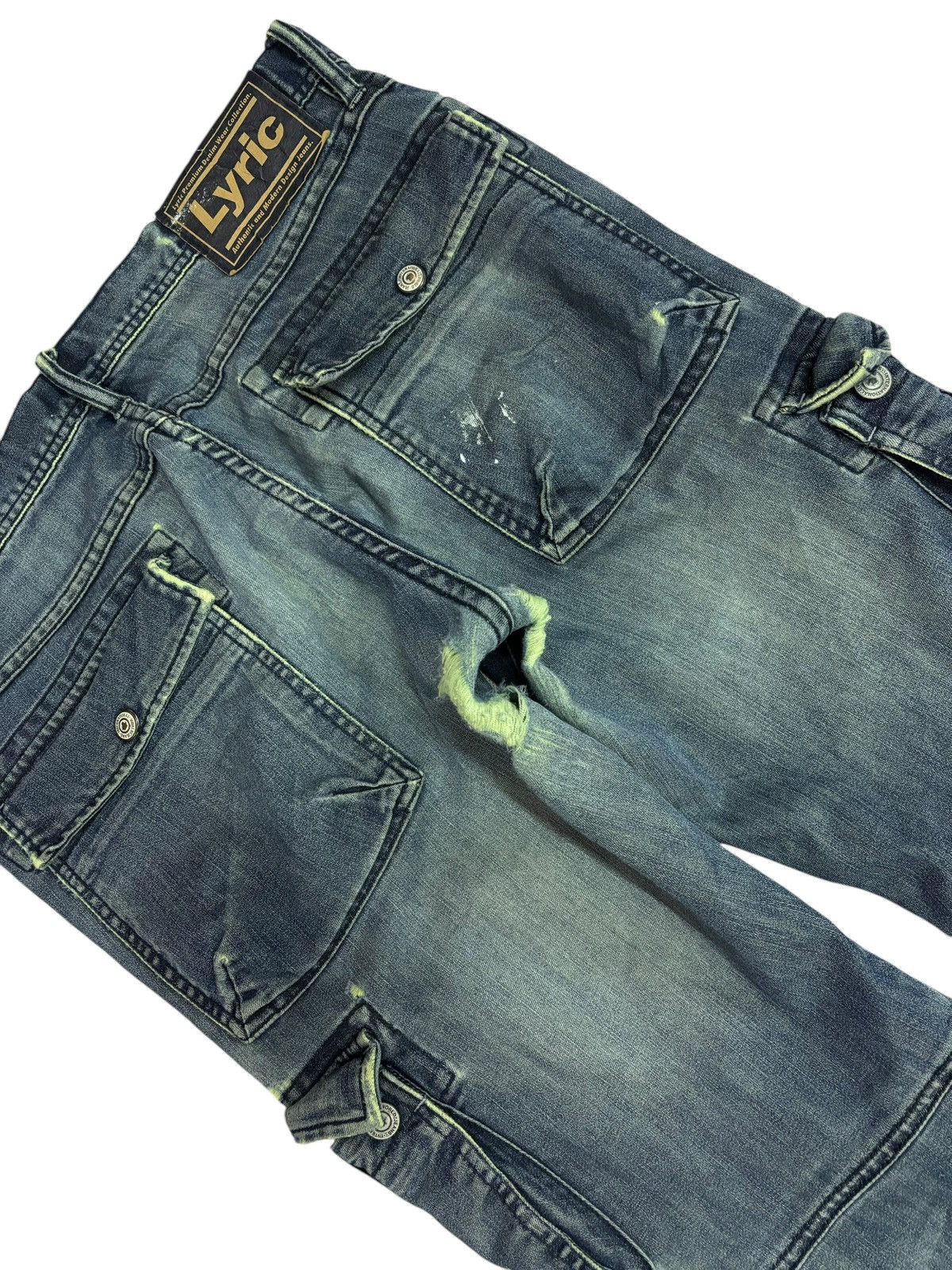 Japanese Brand × Vintage Vintage Japan Lyric Destroyed Blue Washed Distressed Jeans Size US 32 / EU 48 - 6 Thumbnail