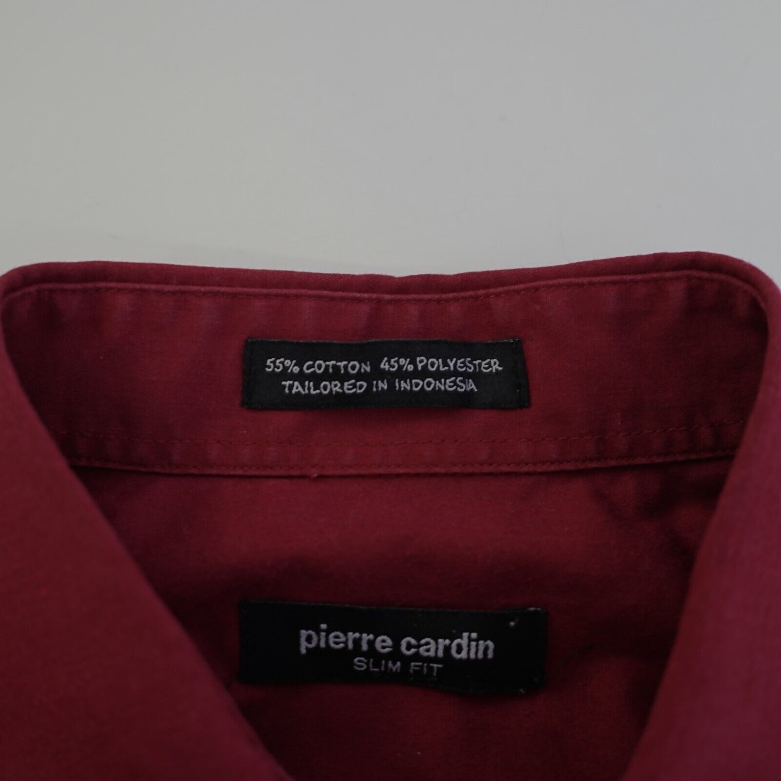 Pierre Cardin Pierre Cardin Slim Fit Red 2XL Collared Dress Shirt Pocket C Size US XXL / EU 58 / 5 - 9 Thumbnail