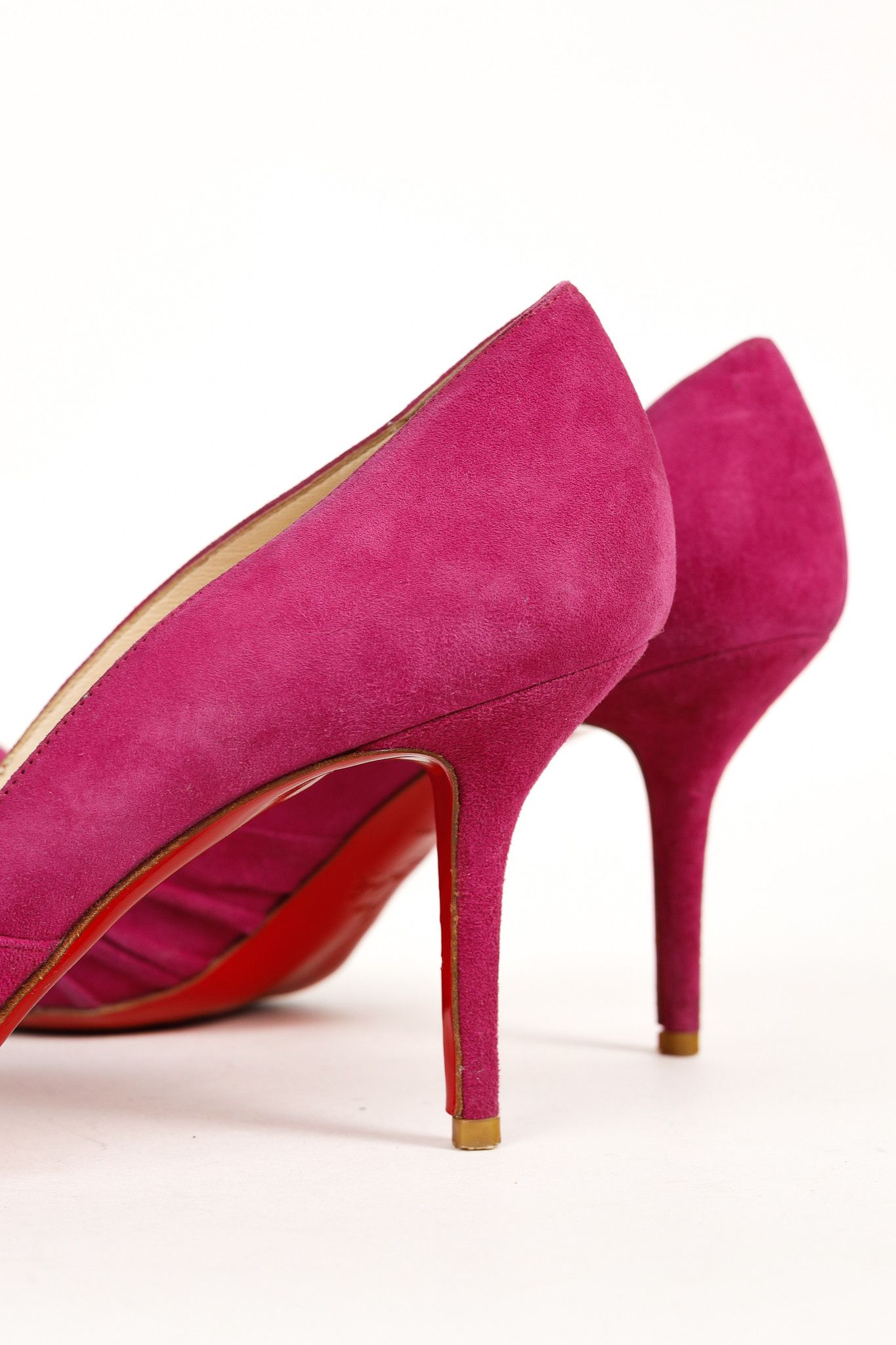 Christian Louboutin Christian Louboutin Lady Gres Pink Knotted Suede Pumps Size US 7.5 / IT 37.5 - 8 Thumbnail