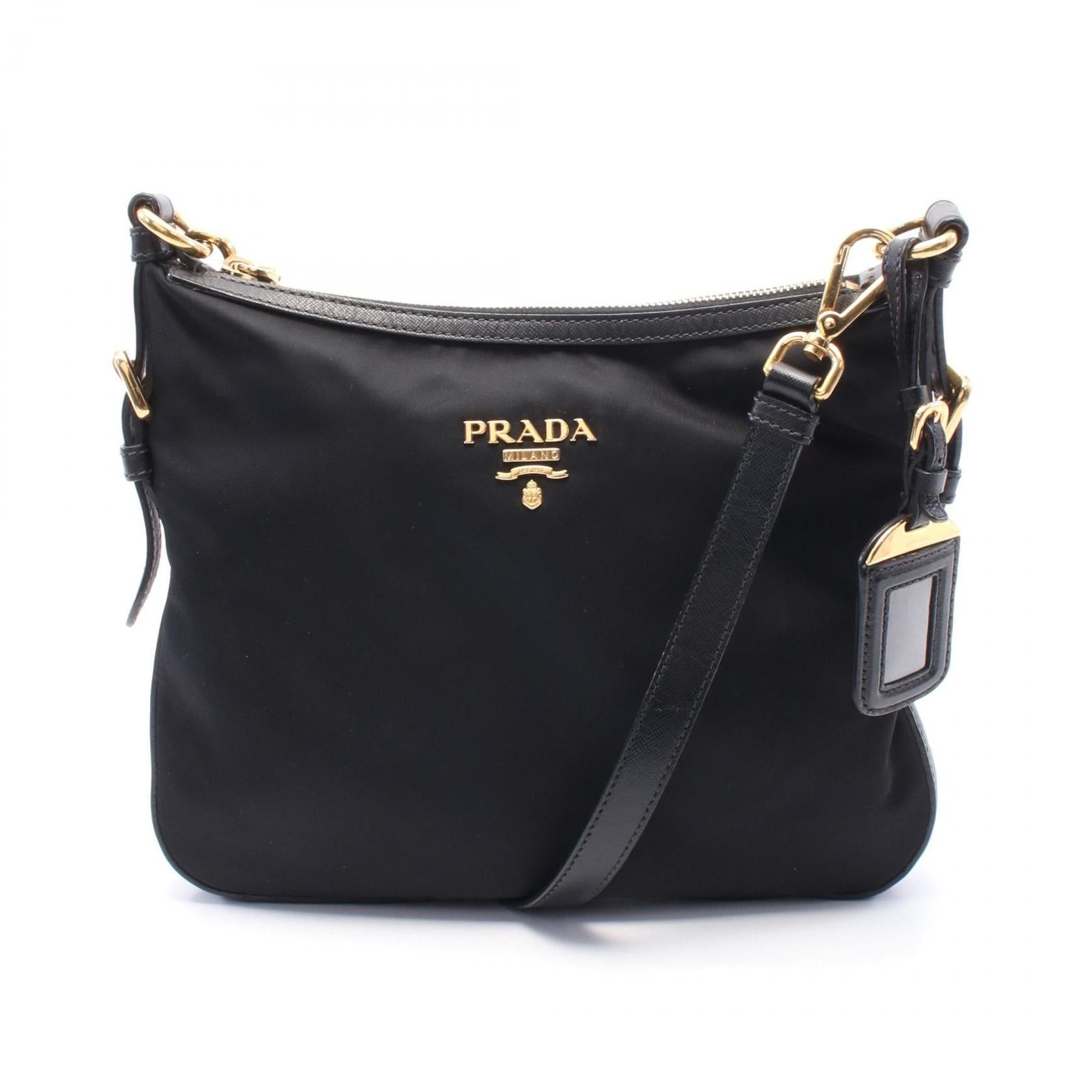 Prada Prada Shoulder Bag Nylon Leather Black Size ONE SIZE - 1 Thumbnail