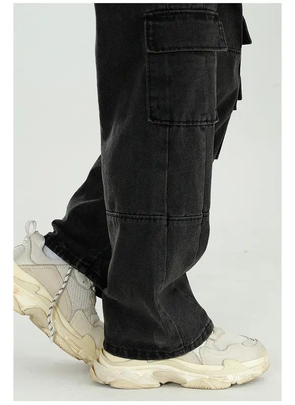 VIBE Vintage washed loose wide-leg work jeans Size US 32 / EU 48 - 4 Thumbnail